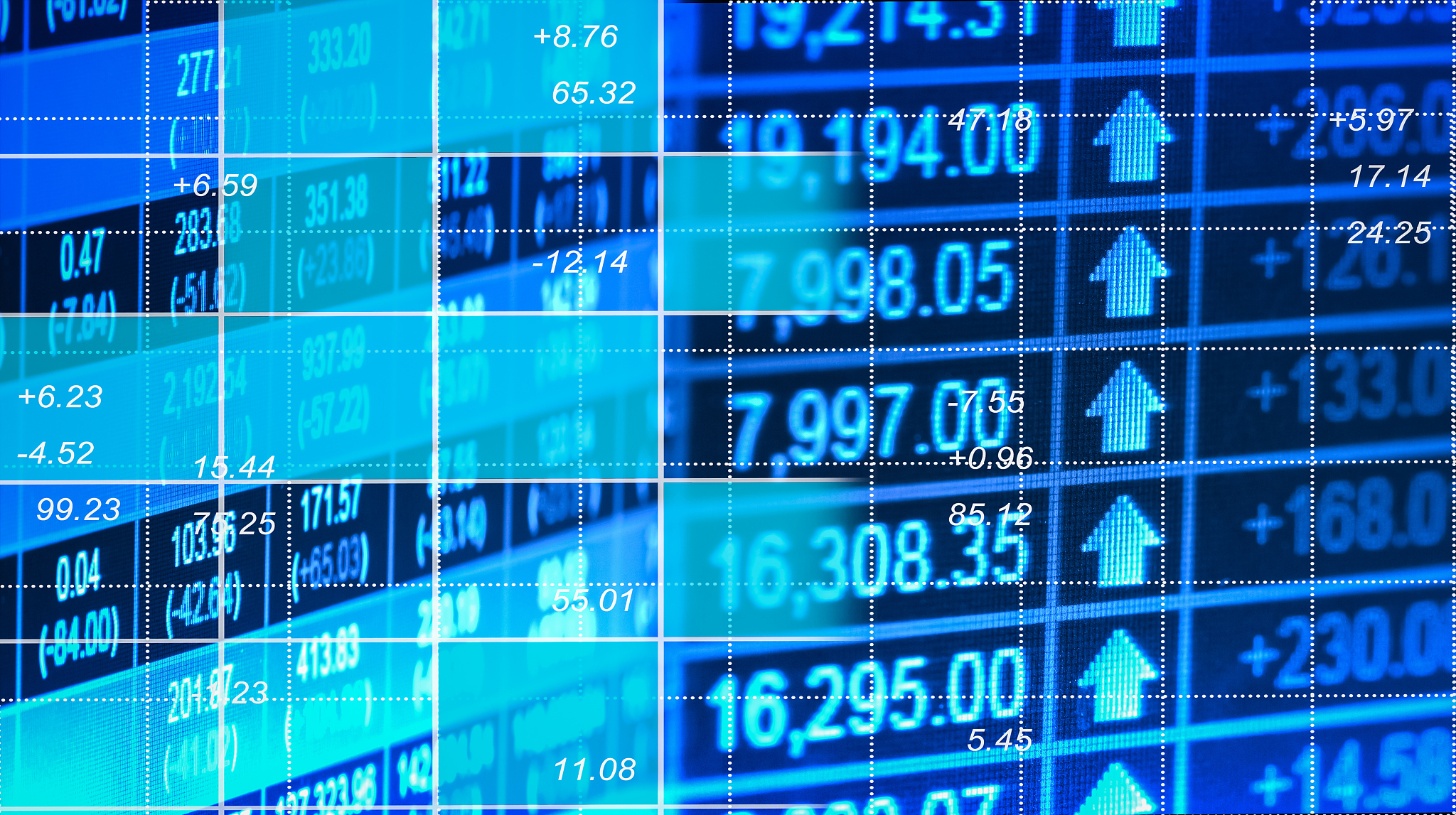 financial data on a monitor,stock market data