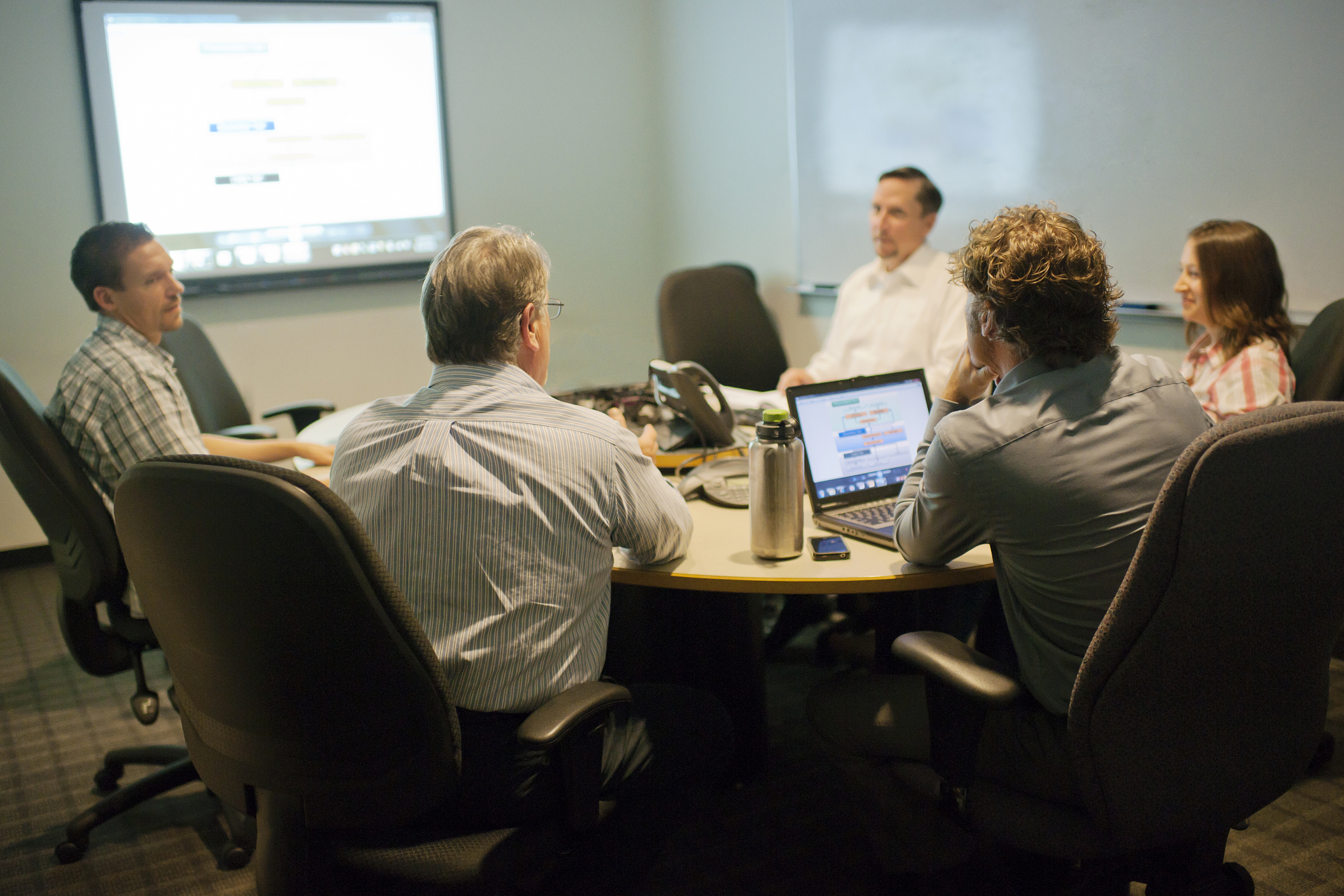 presentation in meeting room