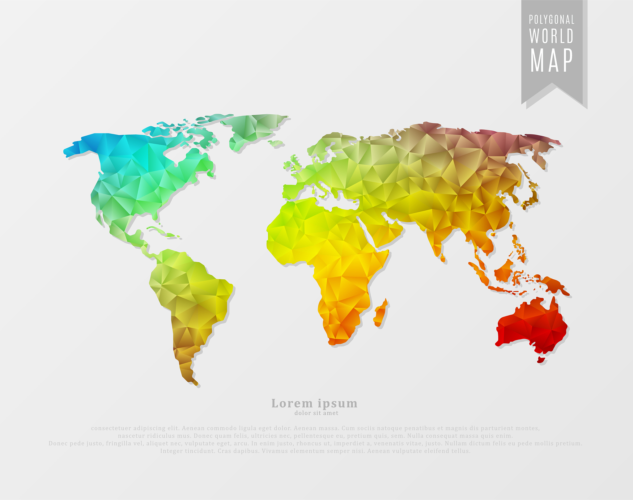 polygonal world map