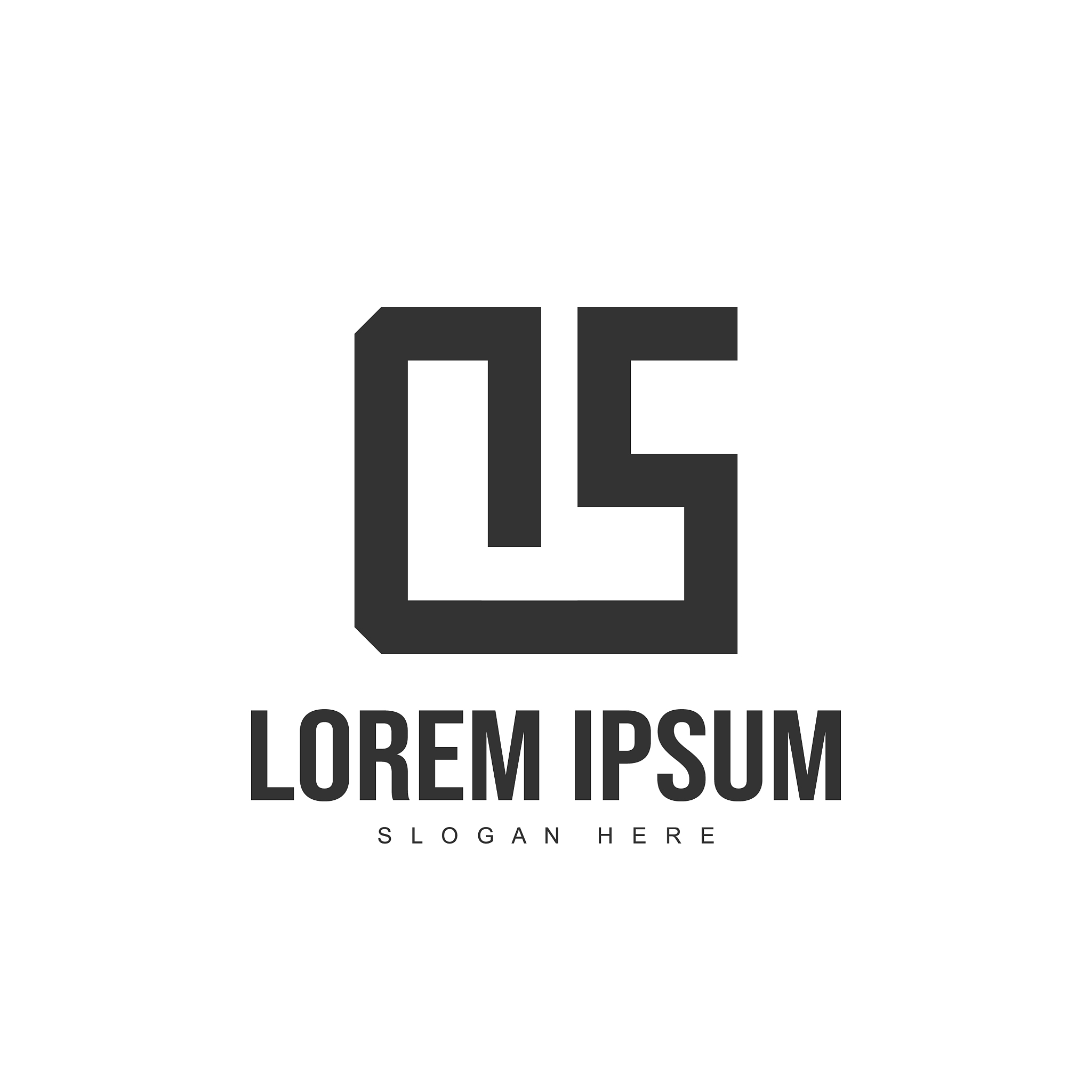 ds letter logo design initial letter logo template