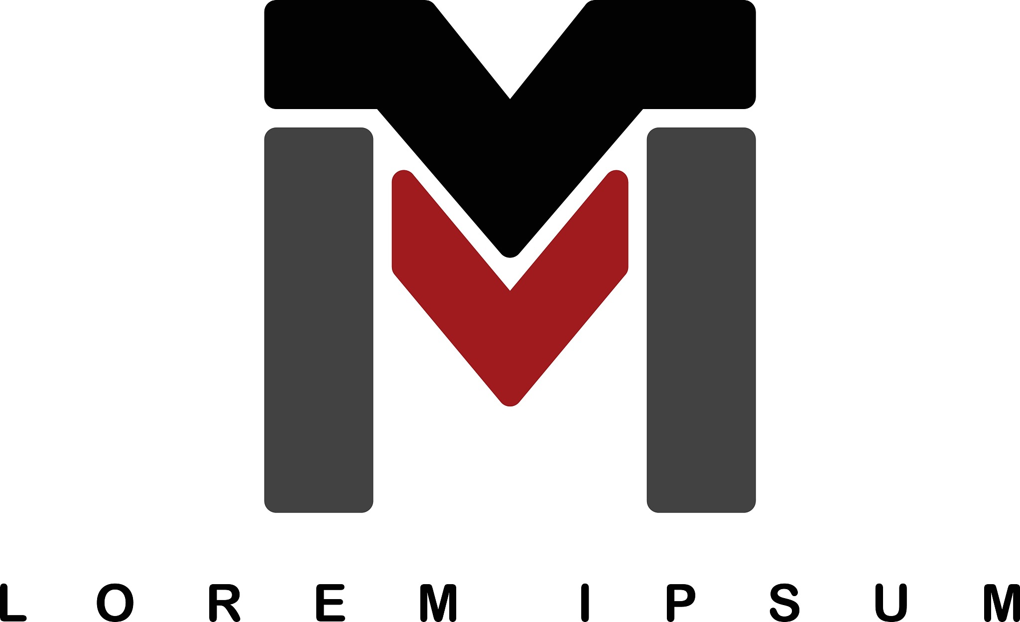 m alphabet letter art theme logo logotype