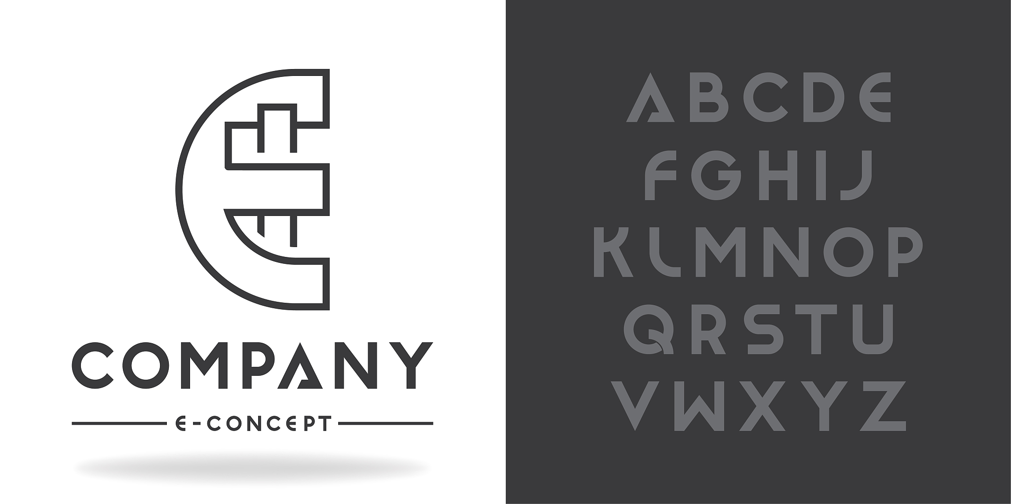 real estate, business logo template. font character design and f
