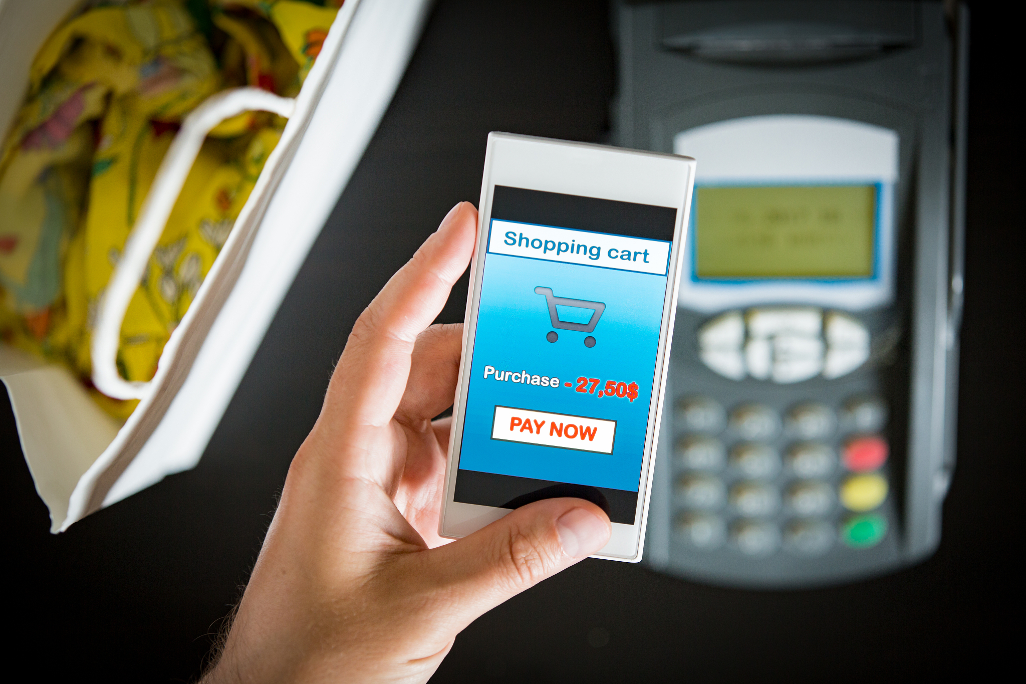 wireless payment using smartphone and nfc technology.