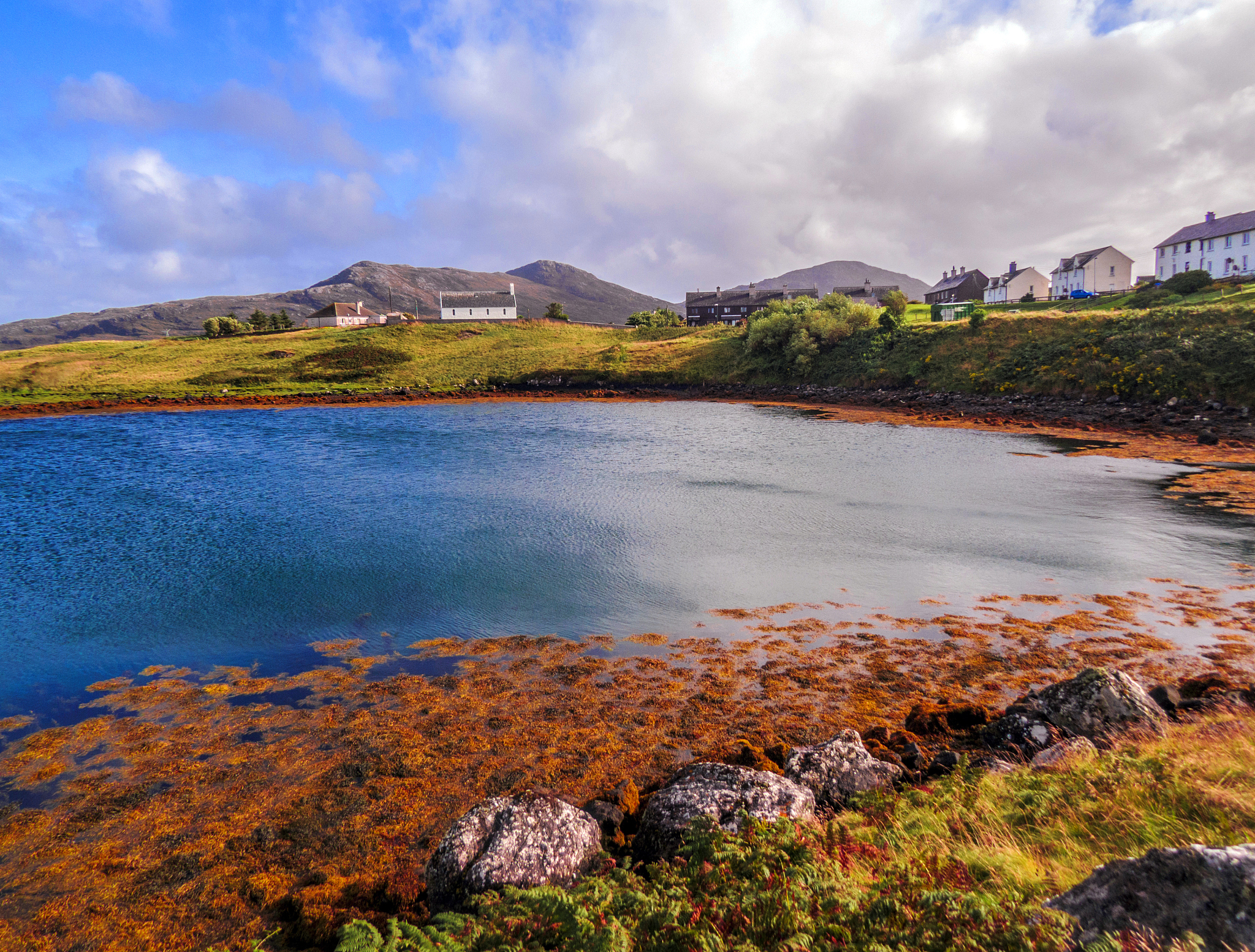 scottish island harbour, lochmaddy, north uist