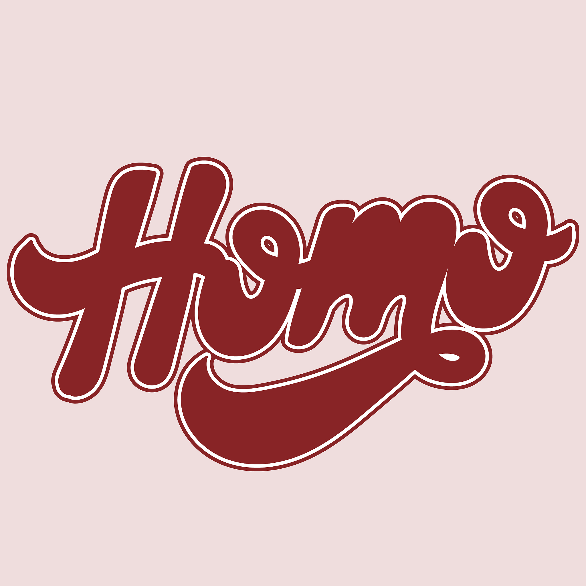 homo hand drawn lettering isolated