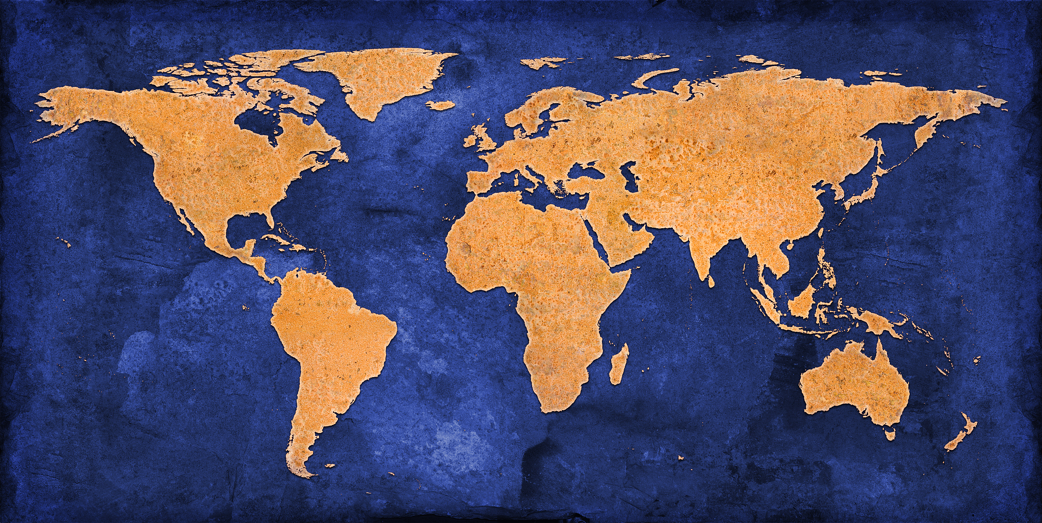 blue world map