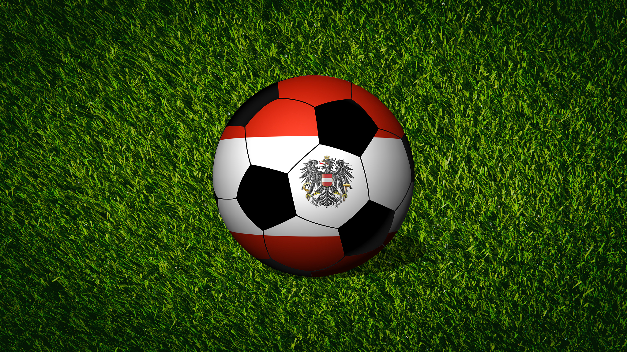 football ball with flag of austria.
