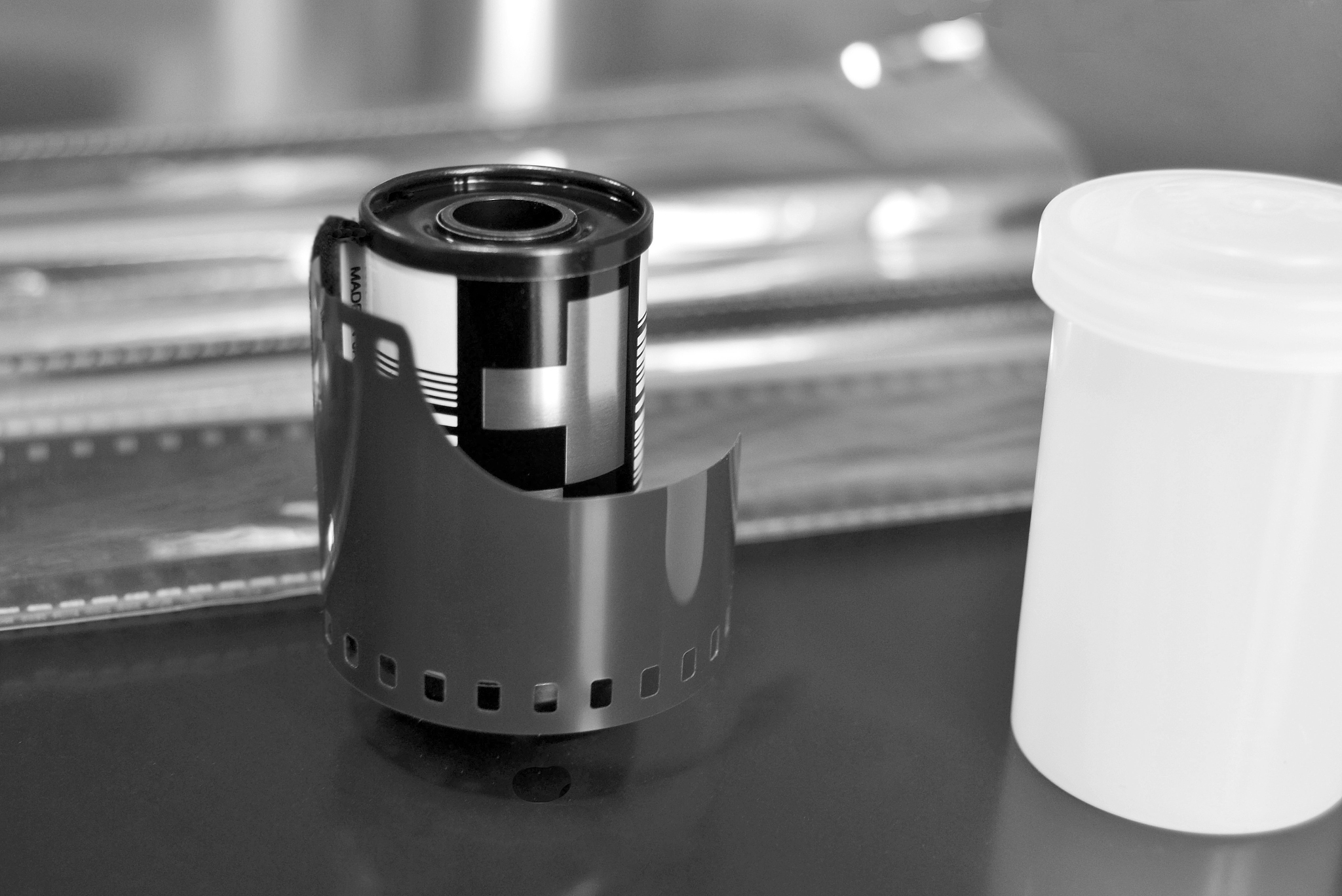 photographic film with negatives
