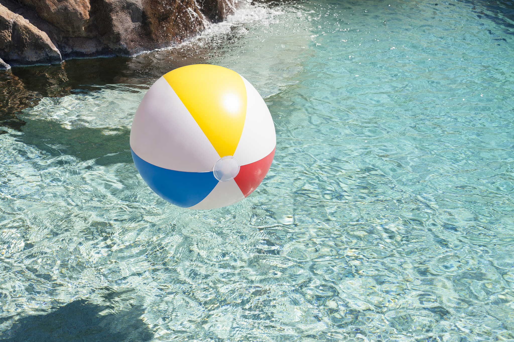 beach ball &amp; waterfall