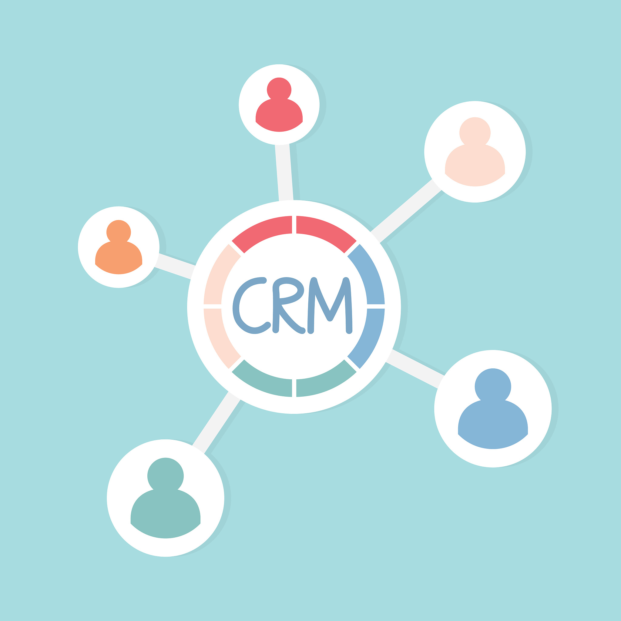 crm (customer relationship management) business concept