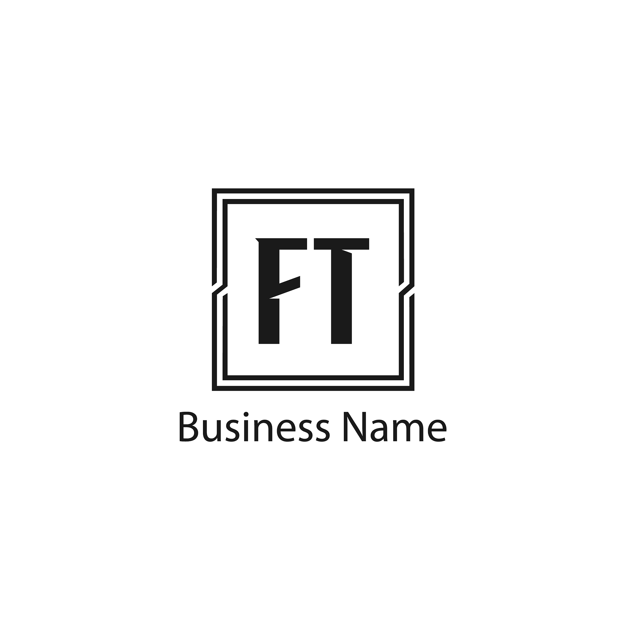 initial letter ft logo template design