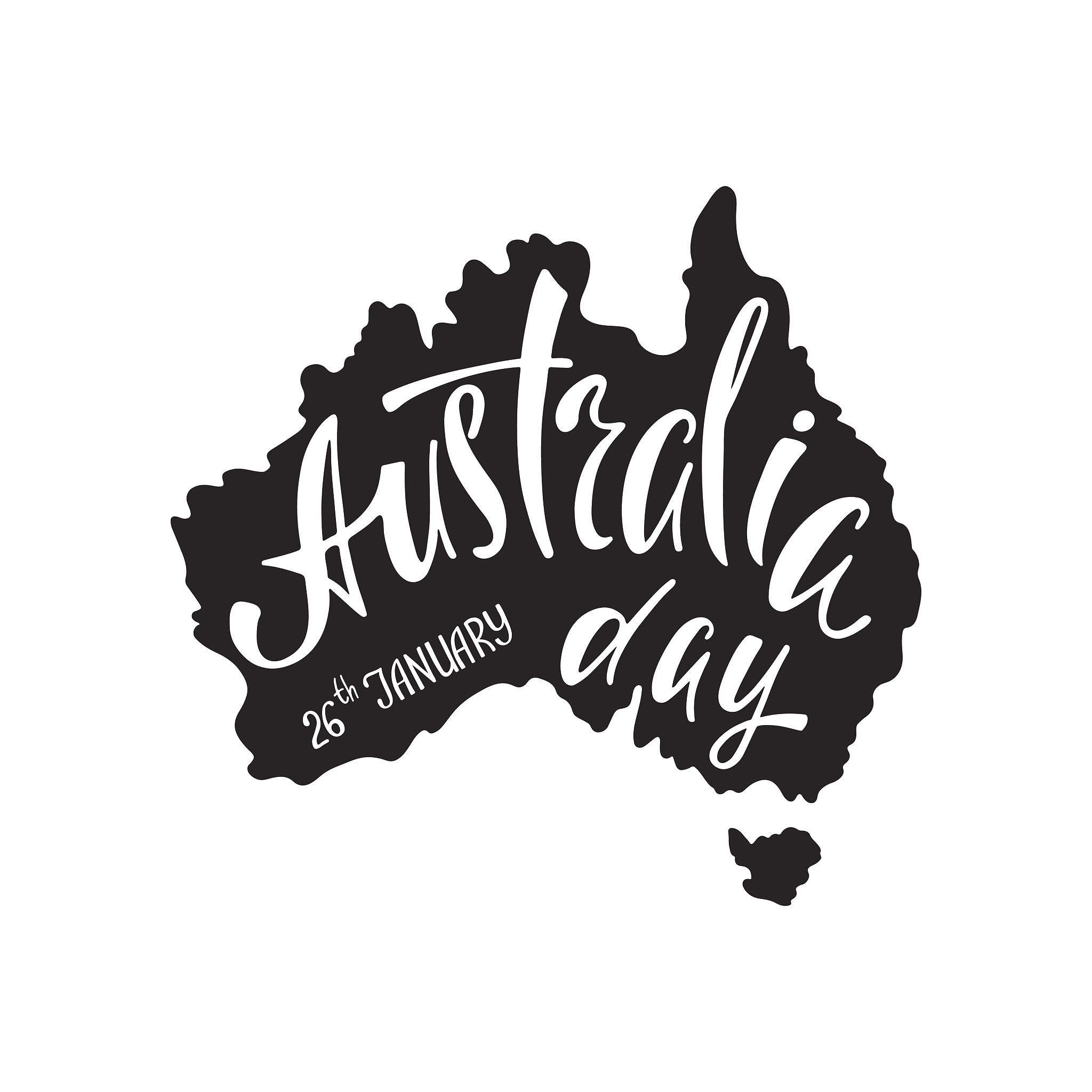 australia republic day lettering.