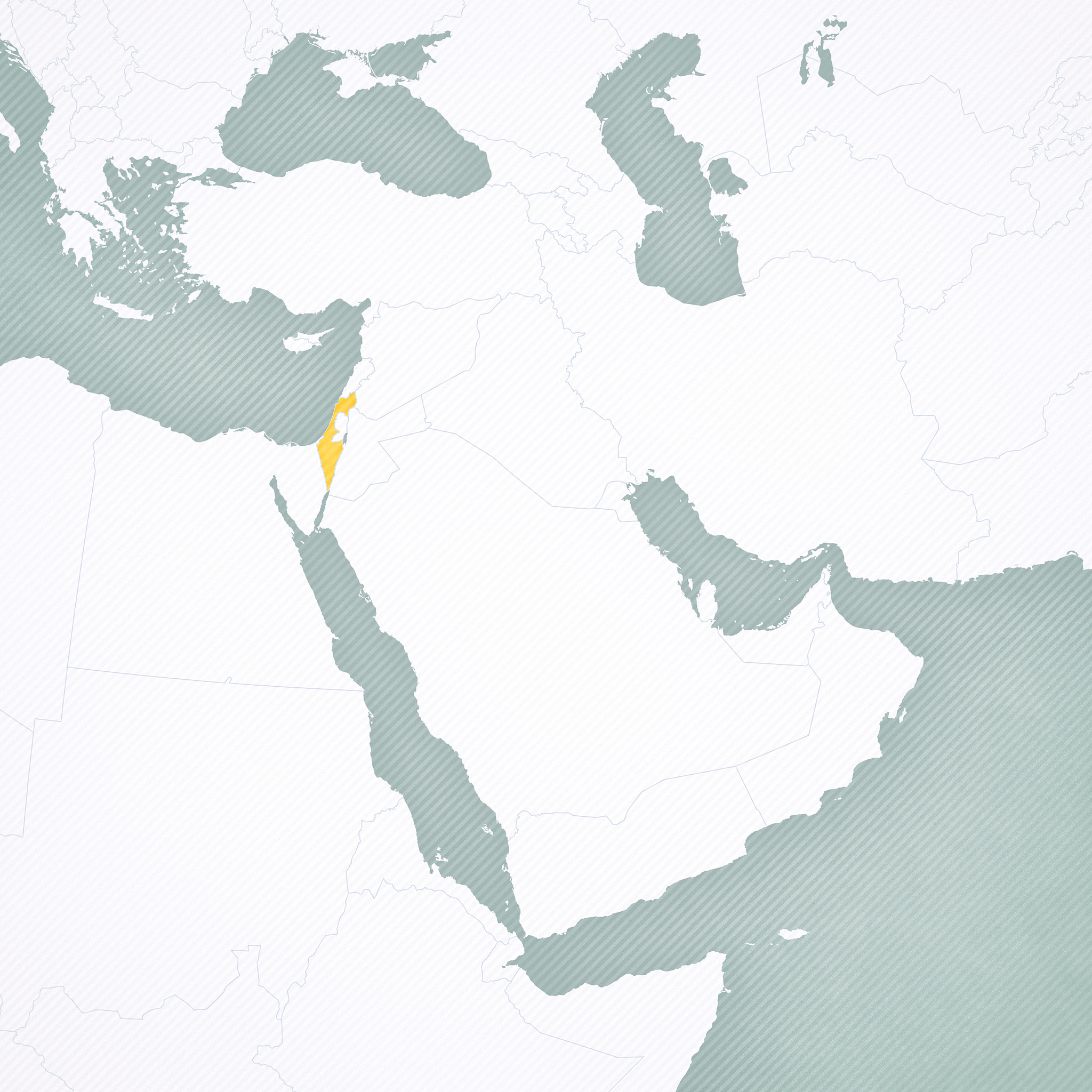 map of middle east - israel