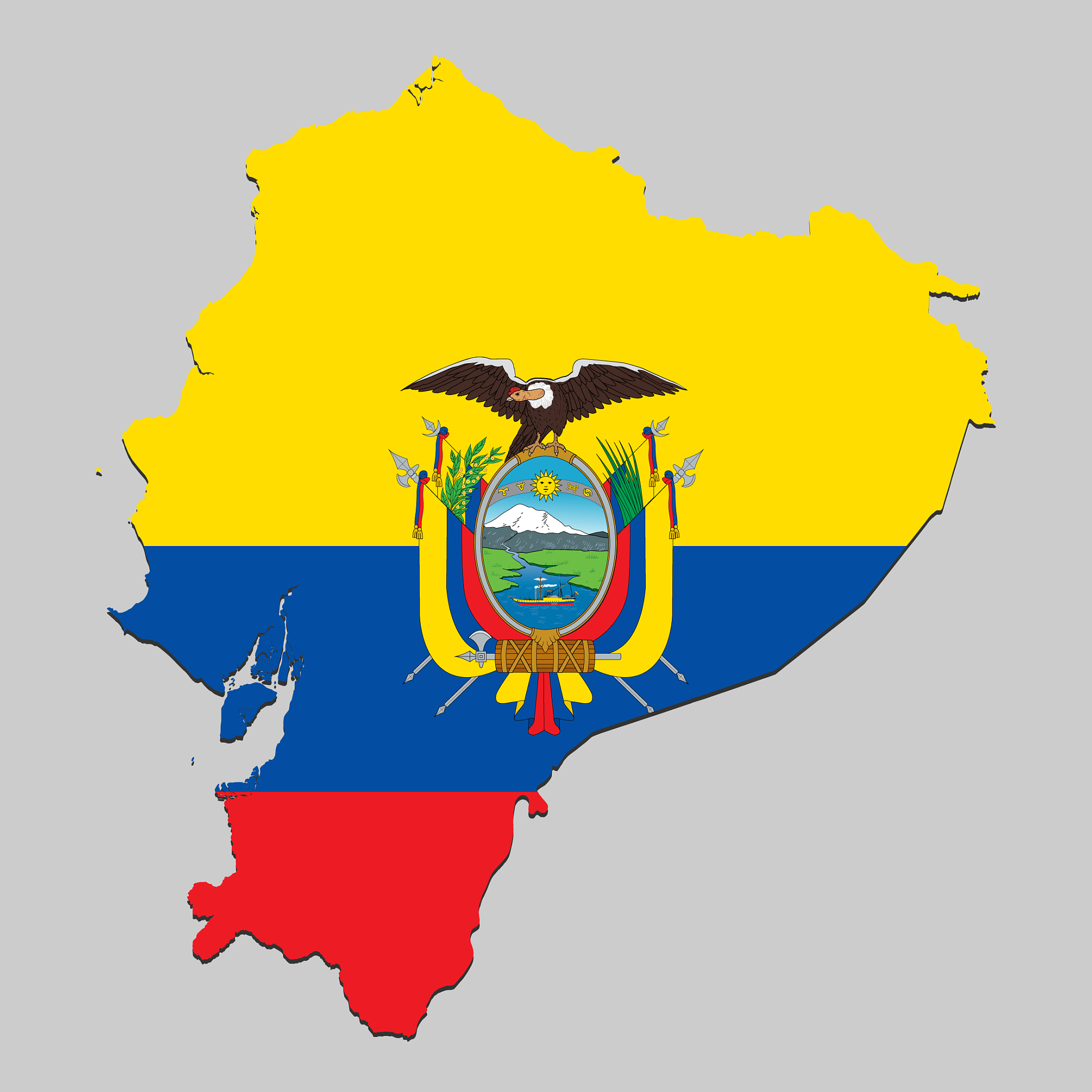 map with national flag