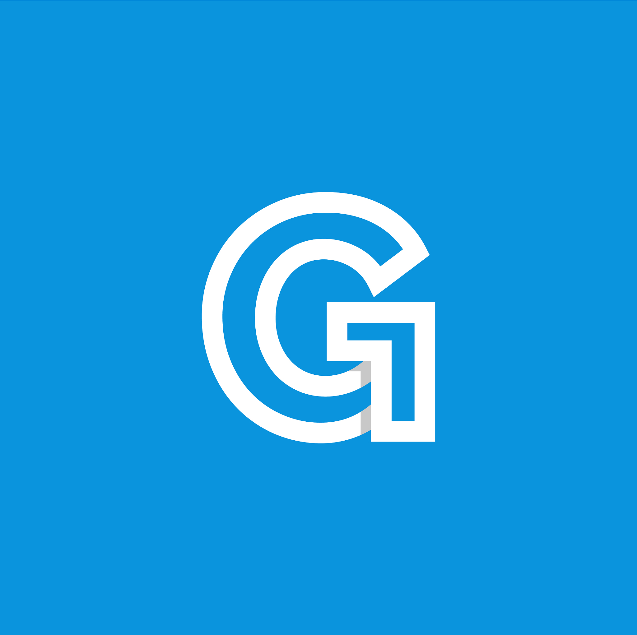 logo letter g white