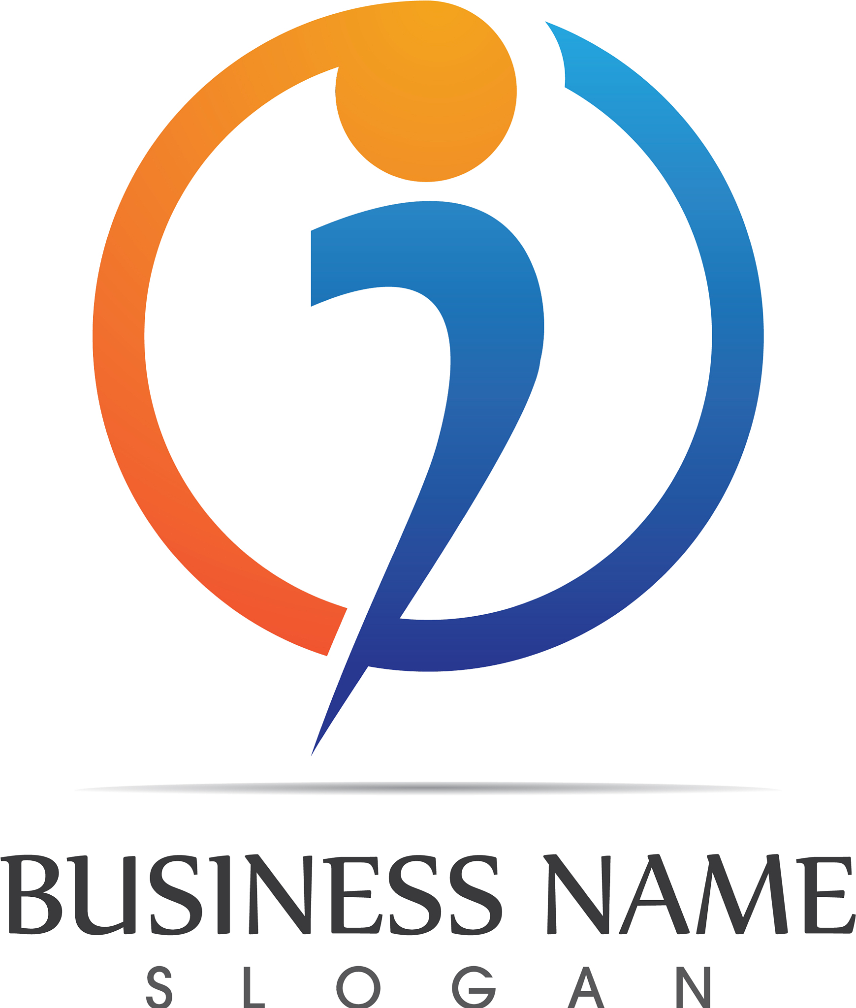 human character logo design template