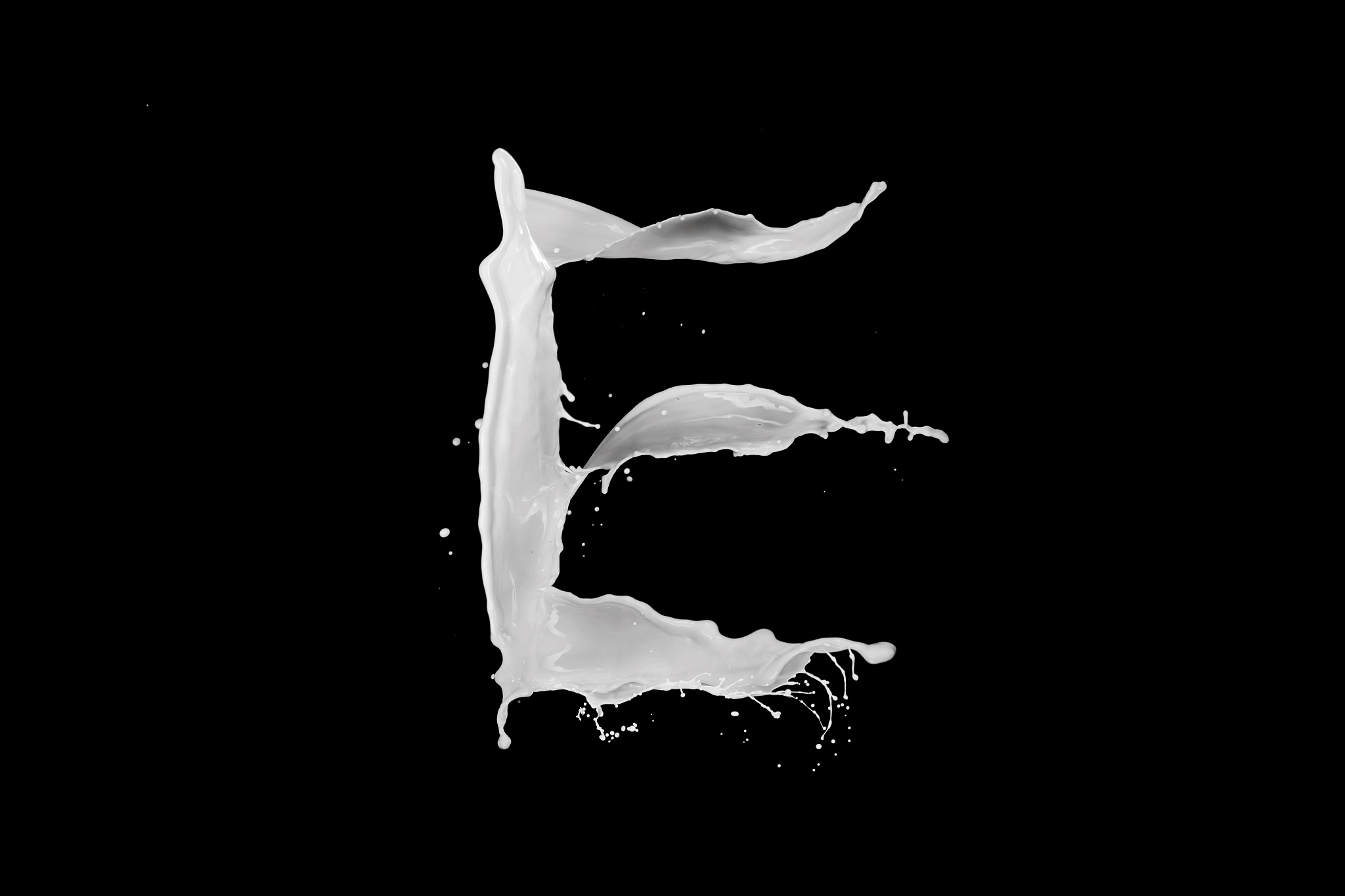 运动的牛奶符号字母e