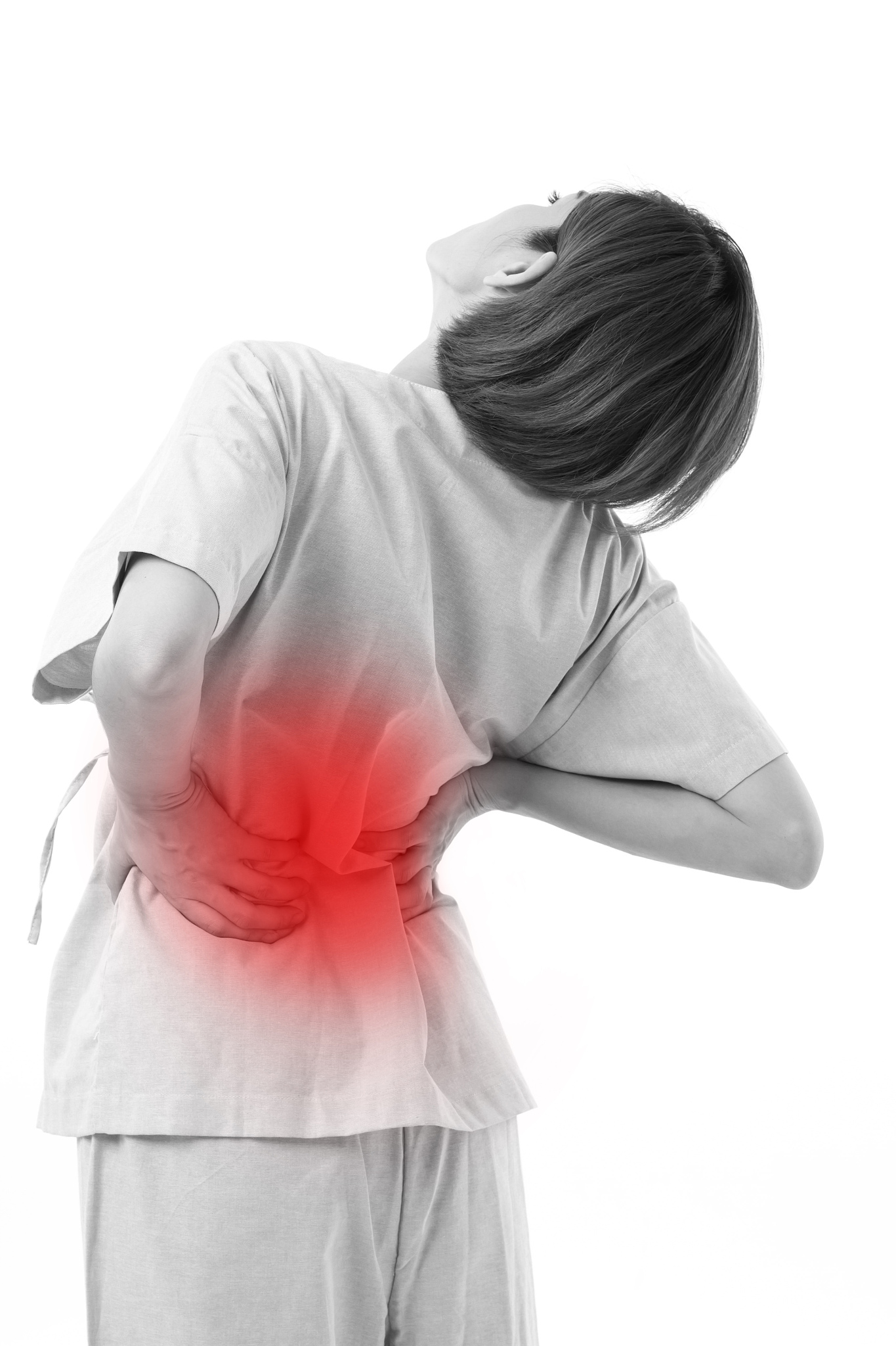 woman suffering from back pain, backbone or spinal muscle injury