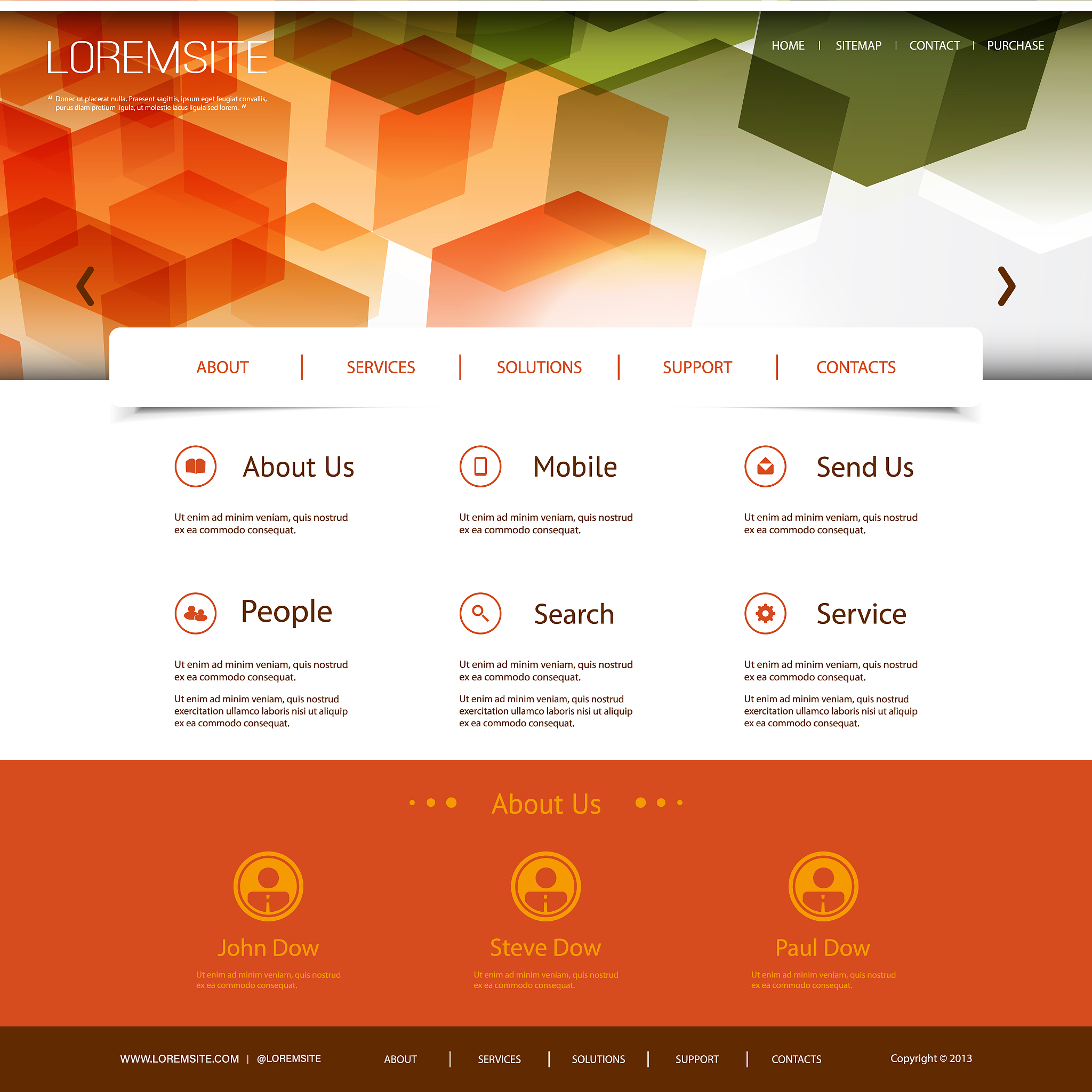 one page website template
