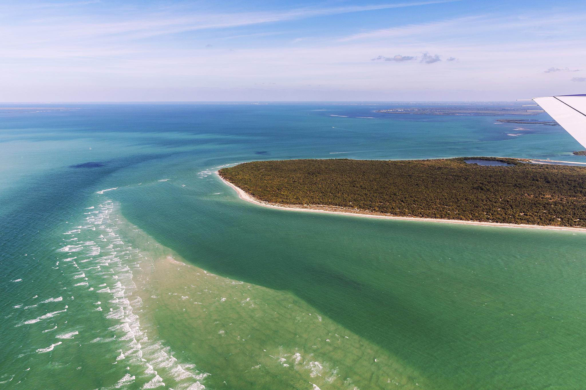 aerial view of anna maria island florida.