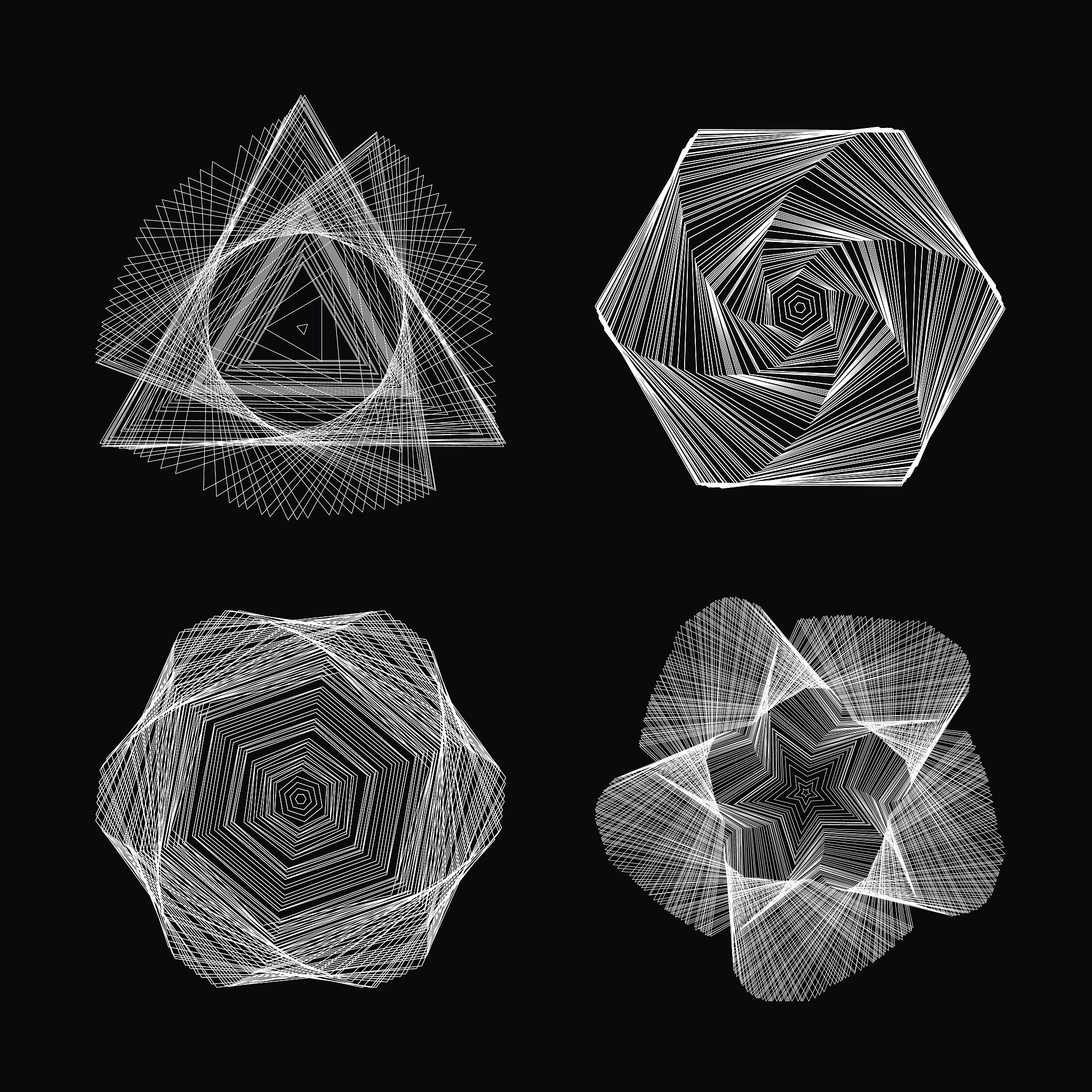 set of abstract line pattern