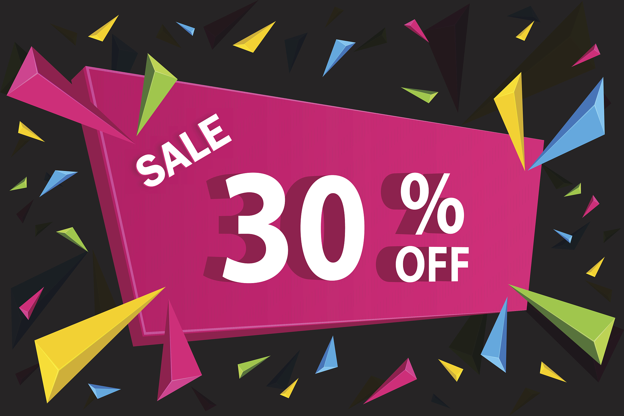 sale banner template discount 30% off.