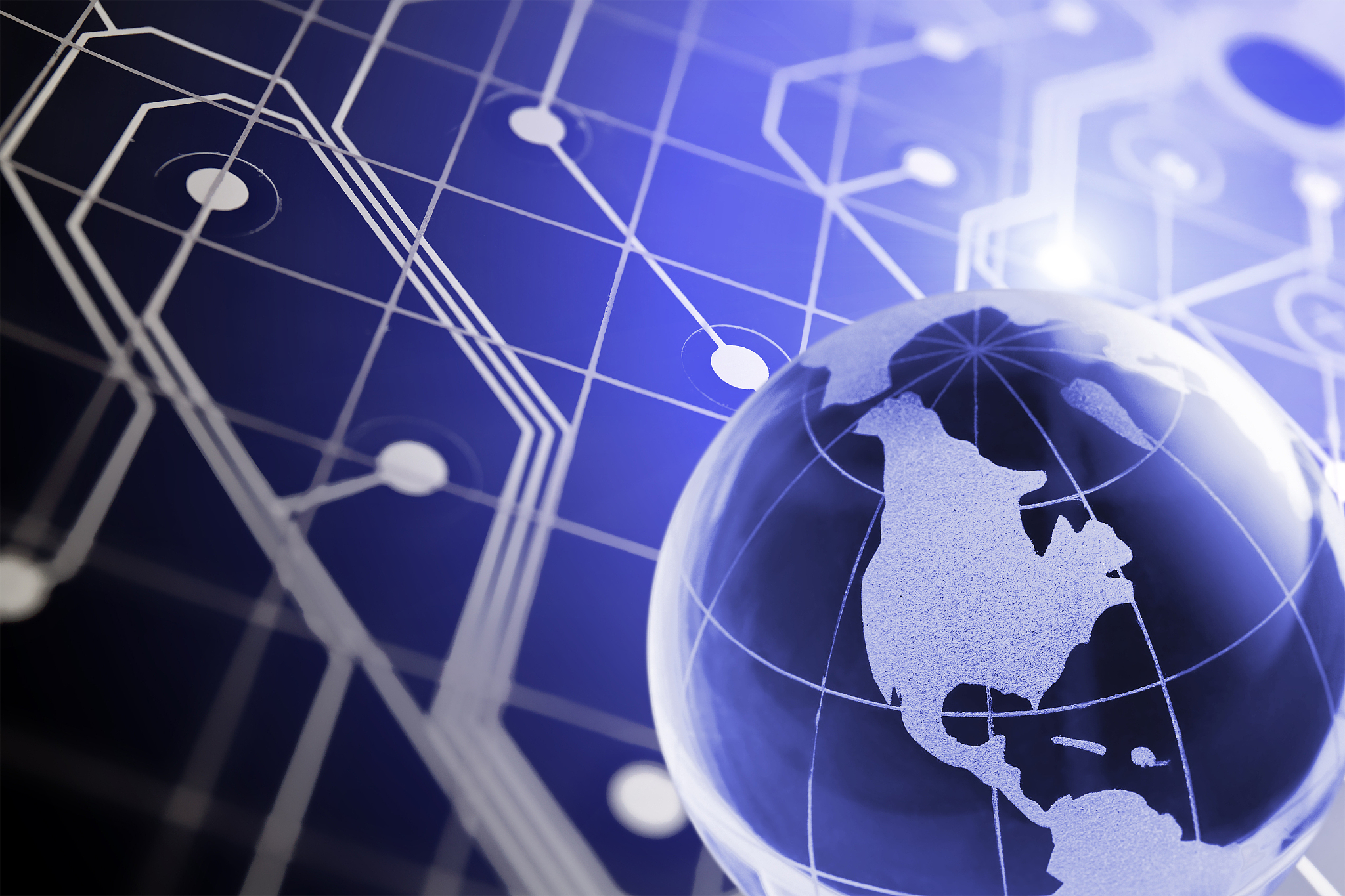 technology earth globe