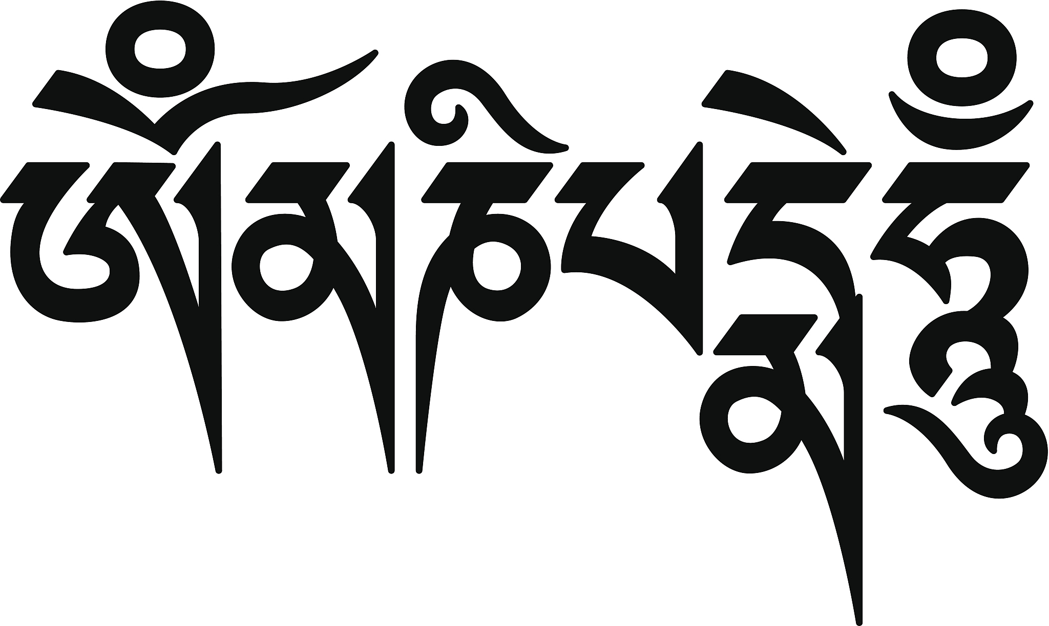 mani mantra (om mani padme hum) writing