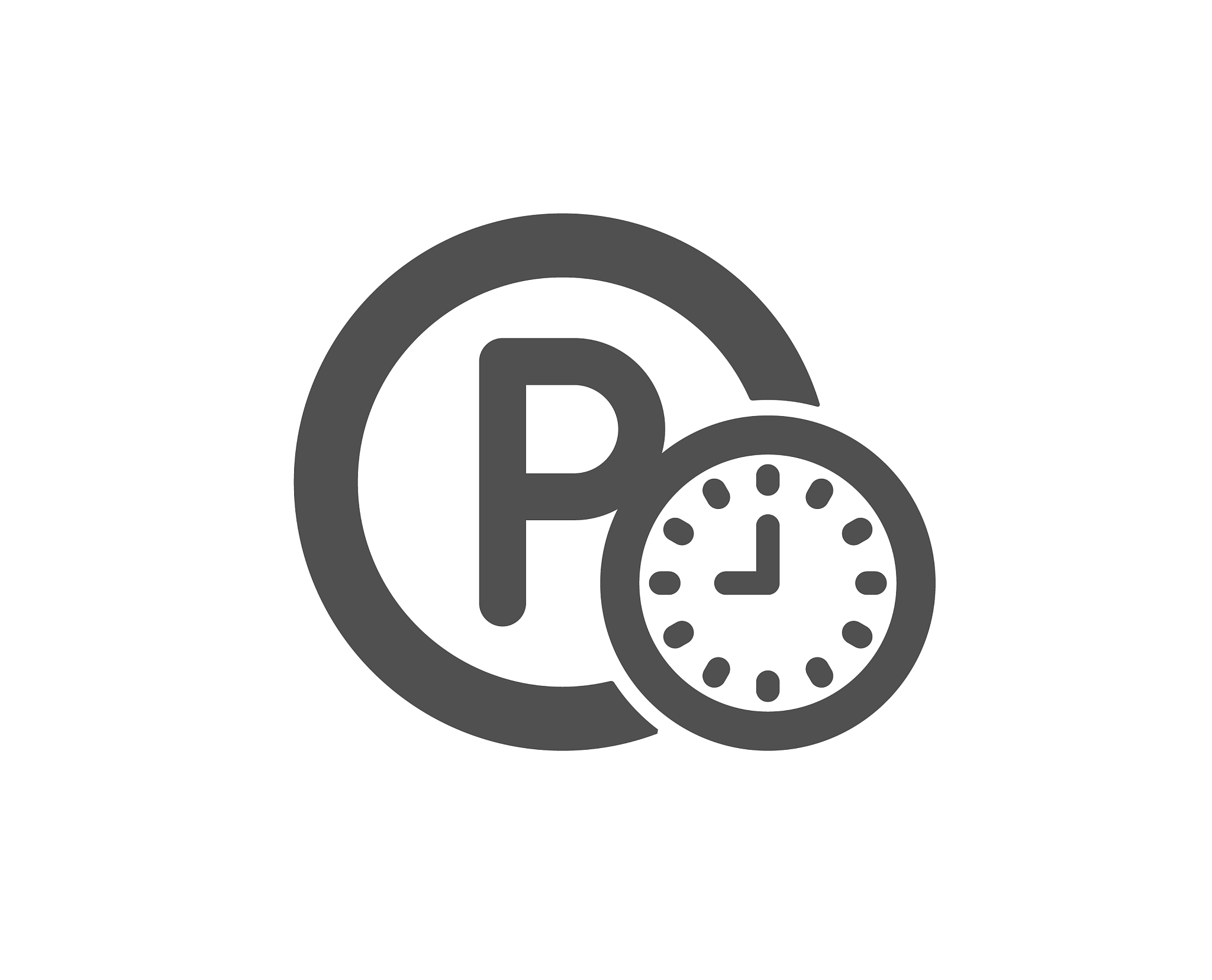 parking time icon car park clock sign