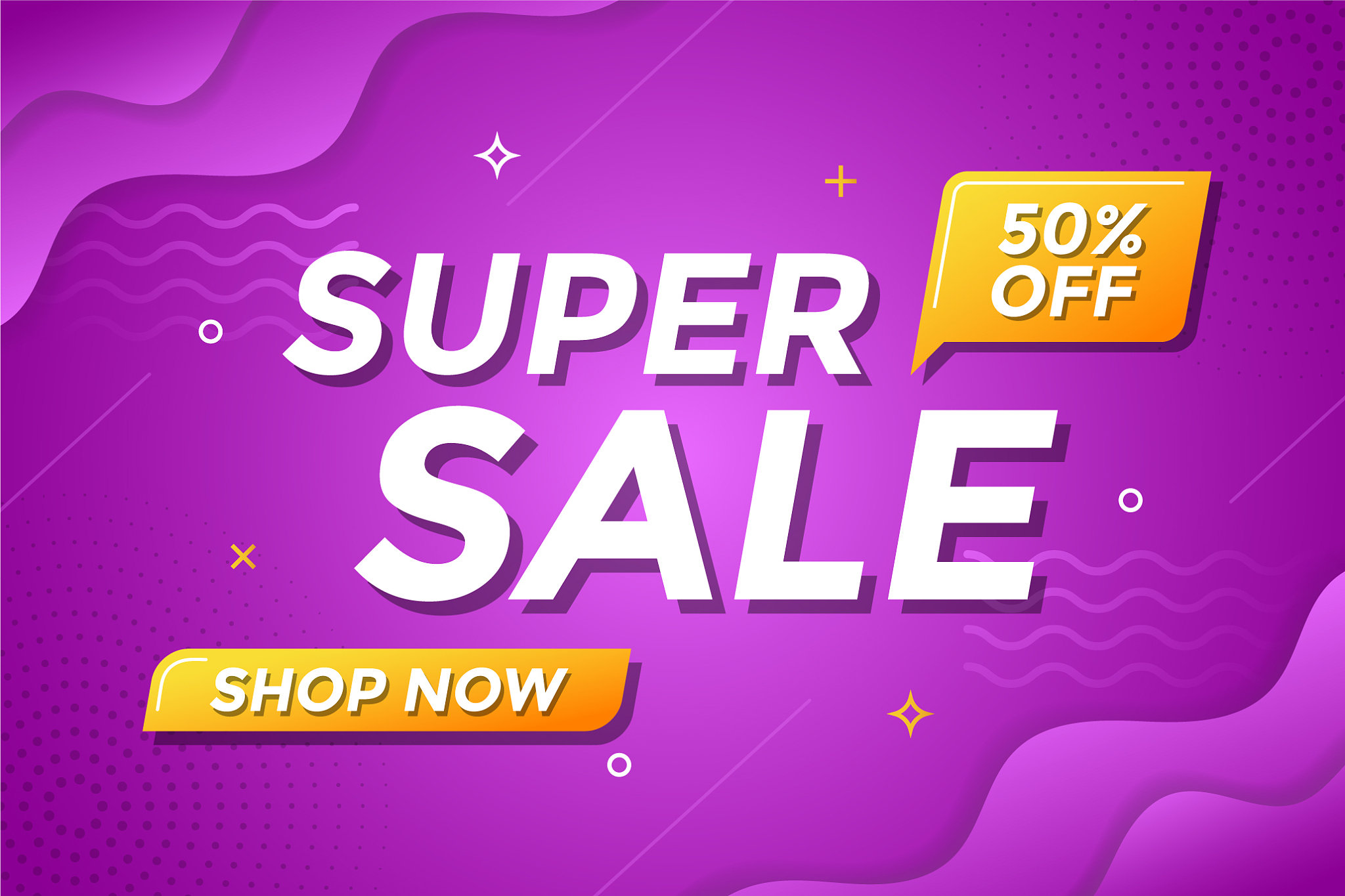 super sale banner and discount template