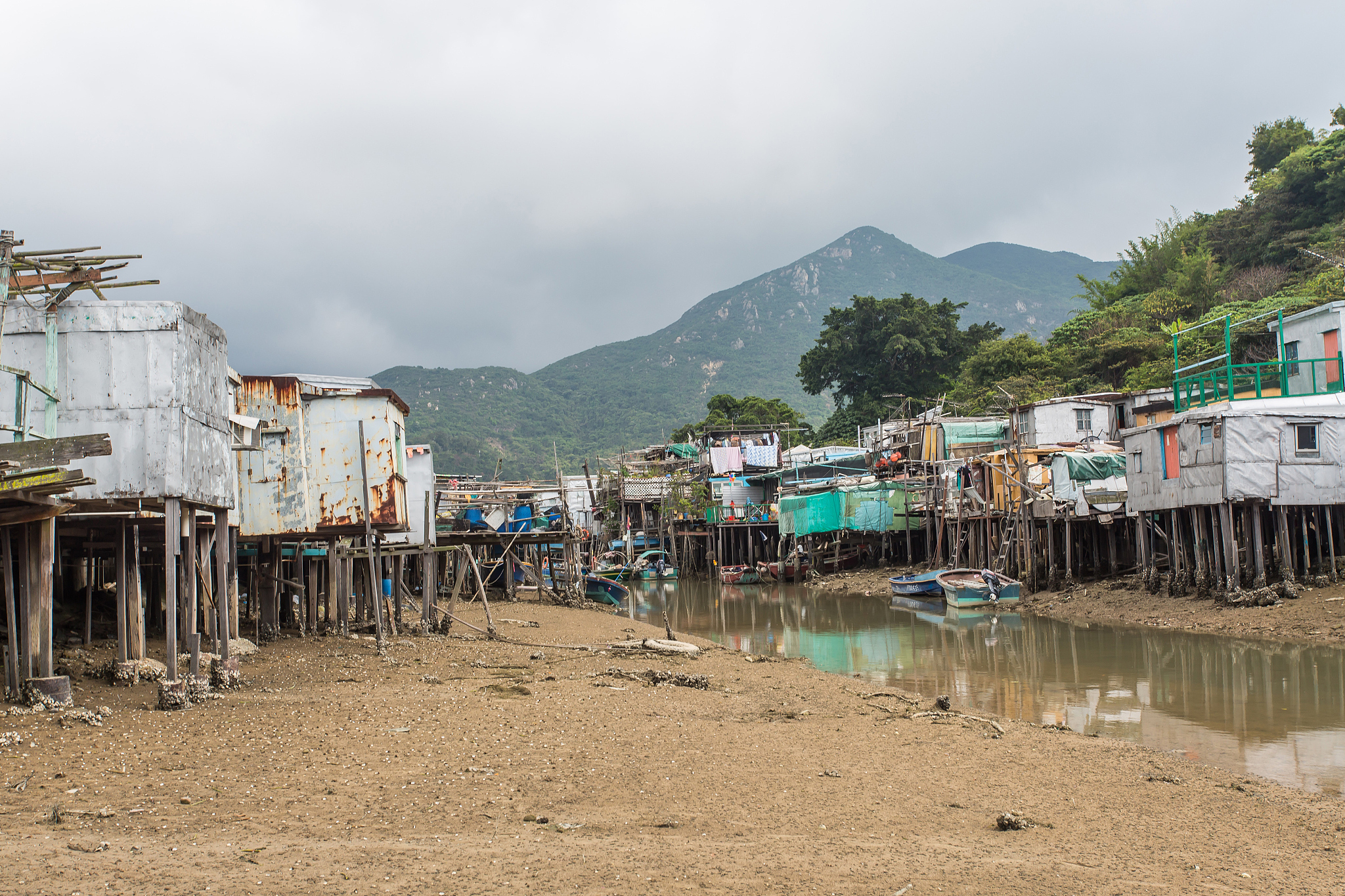 fishing village at tai o, hong kong