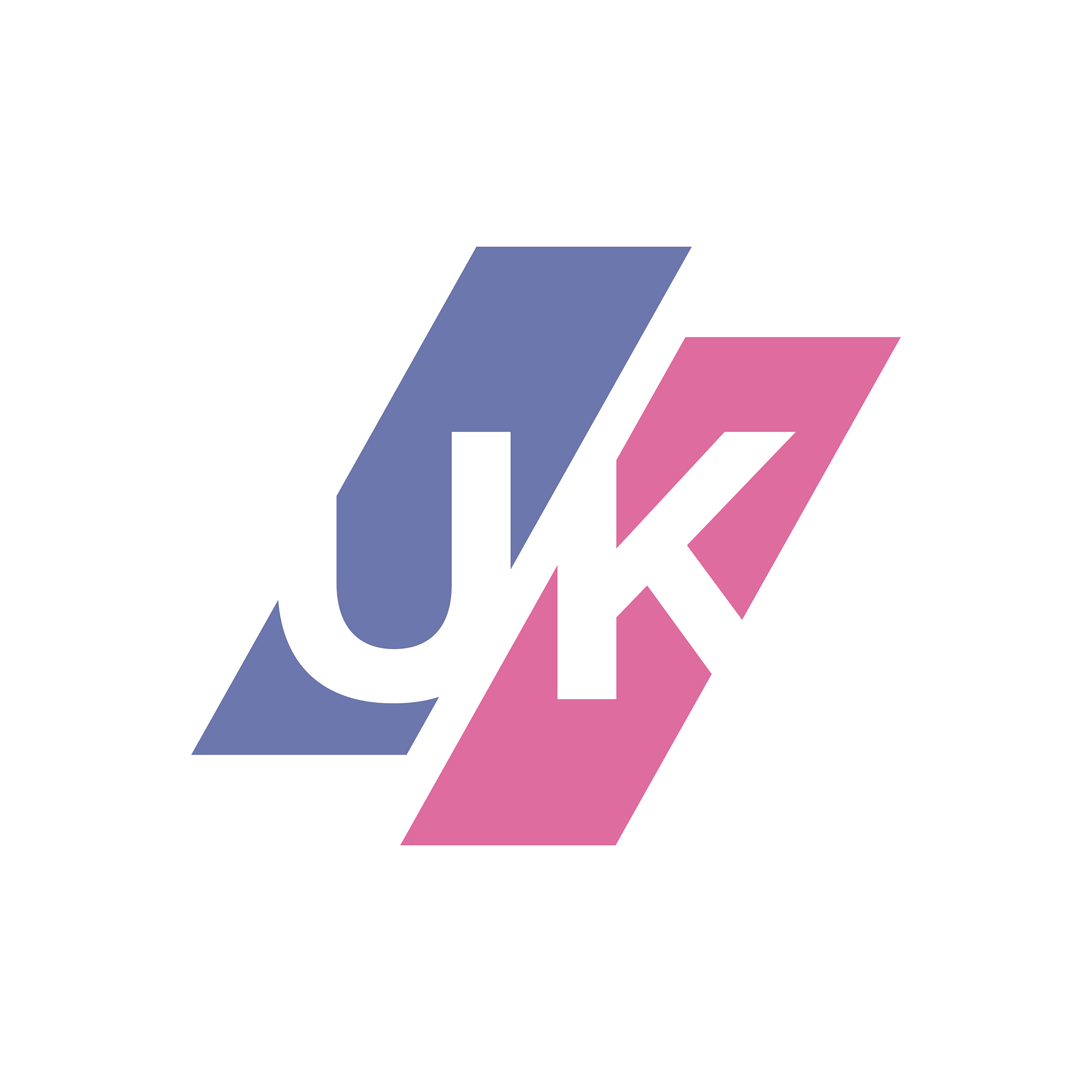 abstract creative letter uk initial logo design