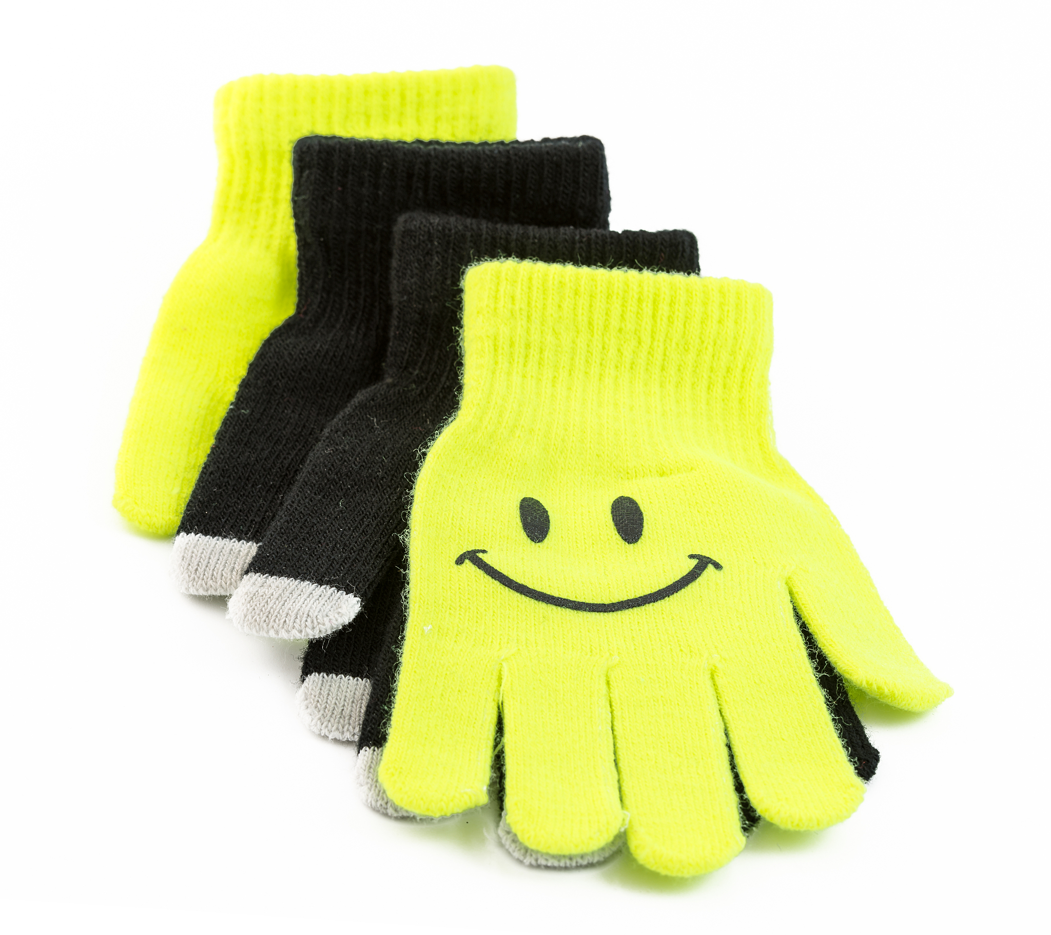 set of winter gloves with touch pad feature
