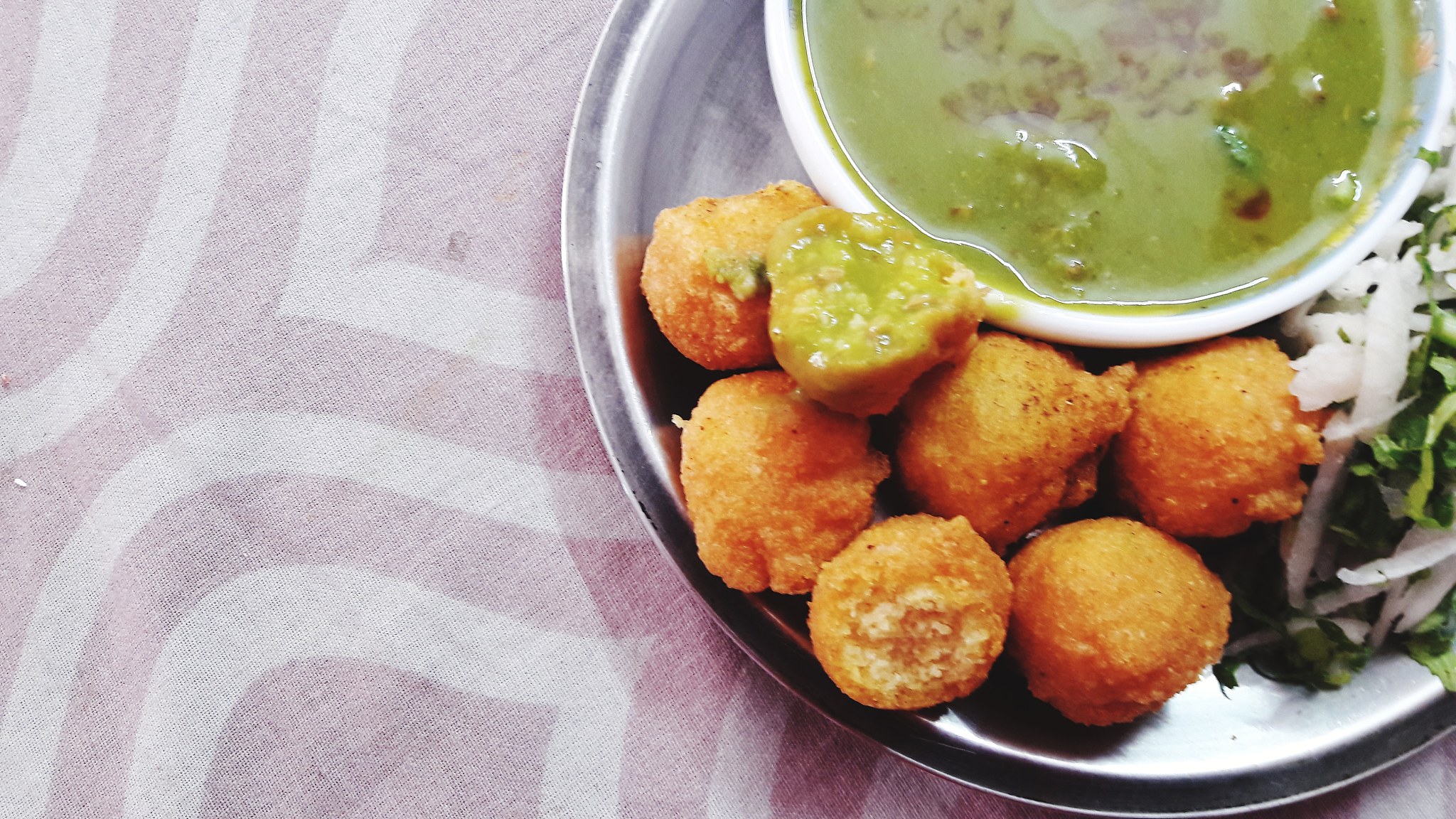 fresh healthy deep fried lentils balls isolated on white backgro