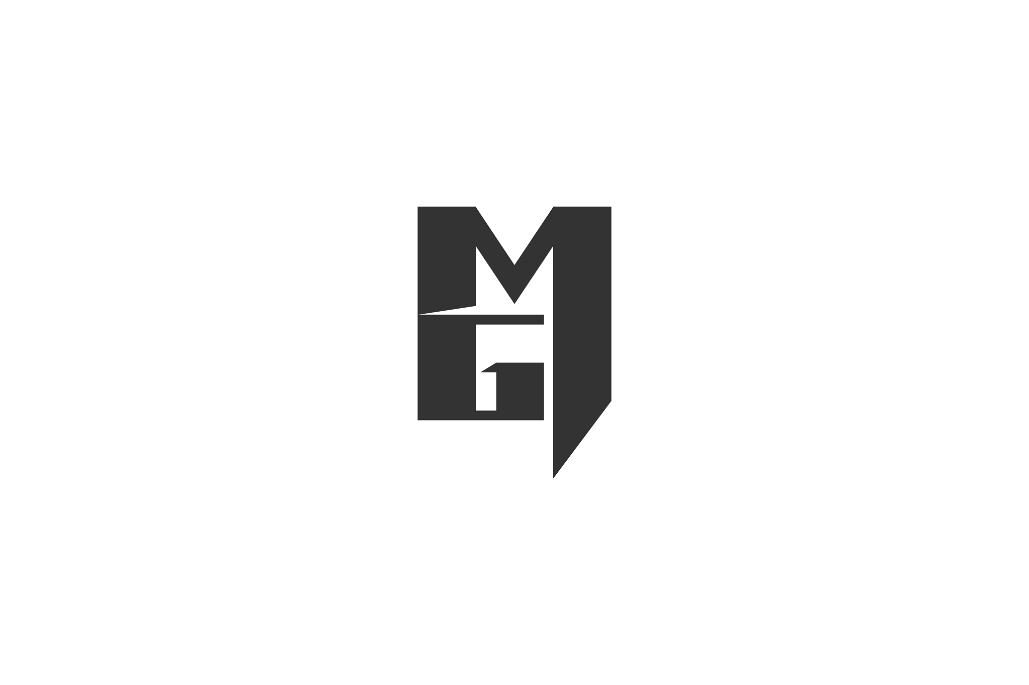 letter m g logo designs inspiration isolated on
