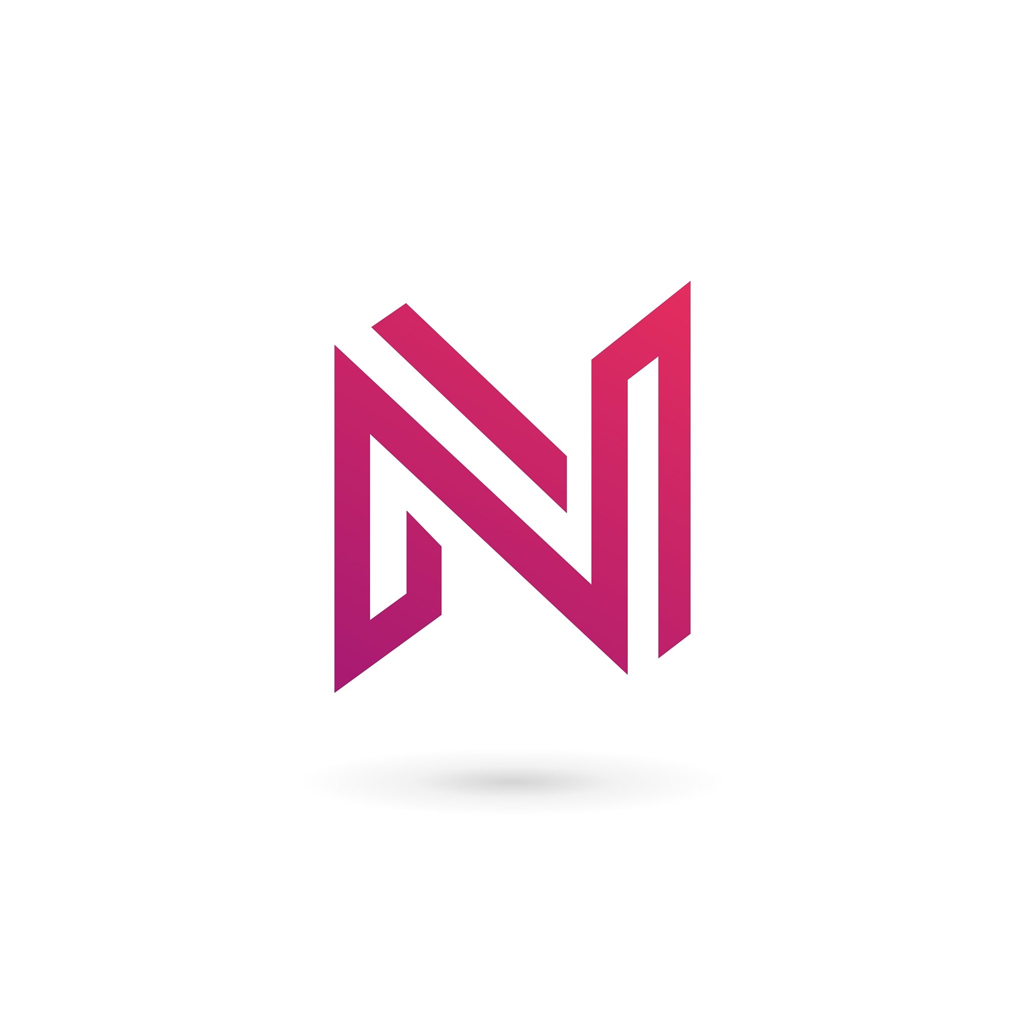 letter n logo icon design template elements