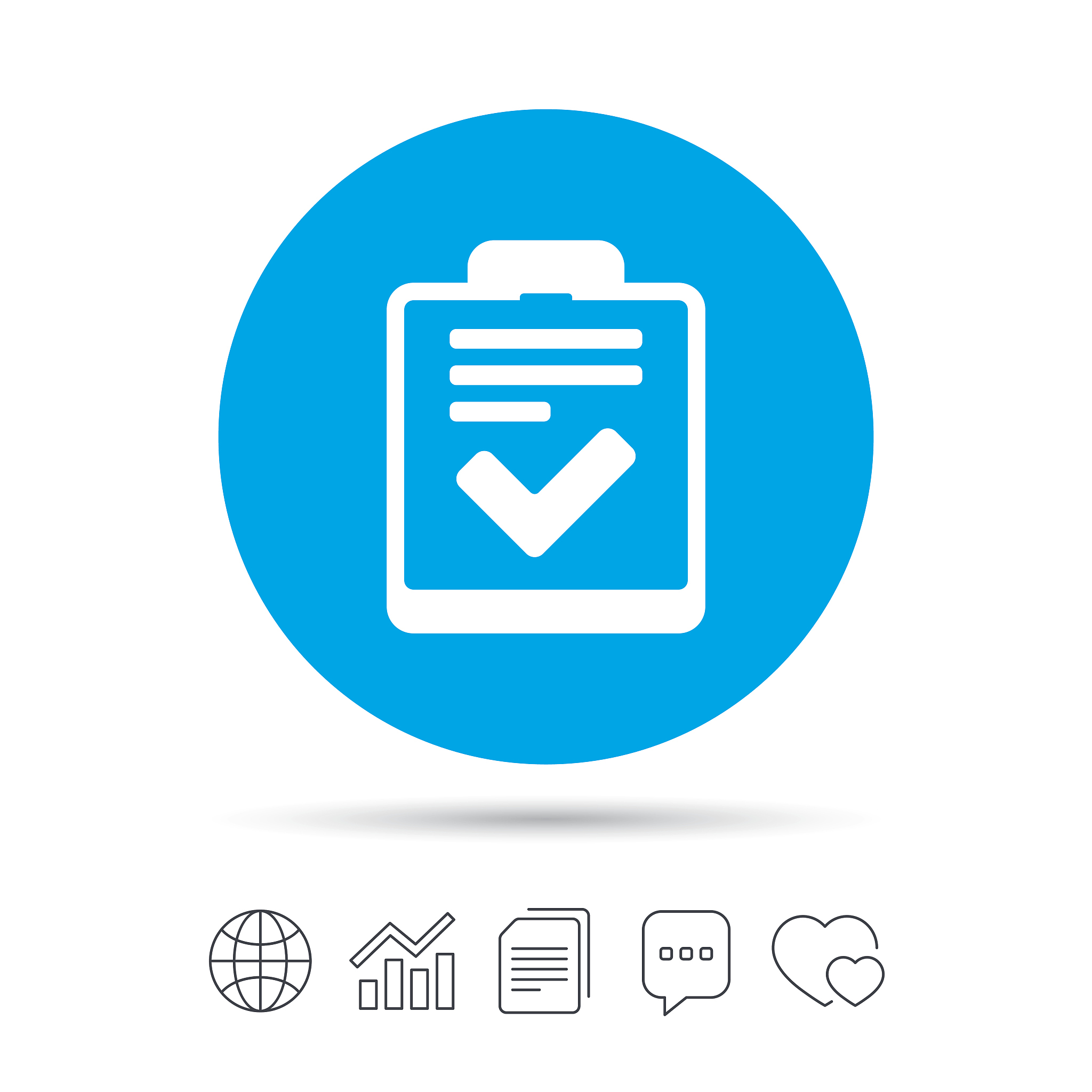 checklist sign icon. control list symbol.
