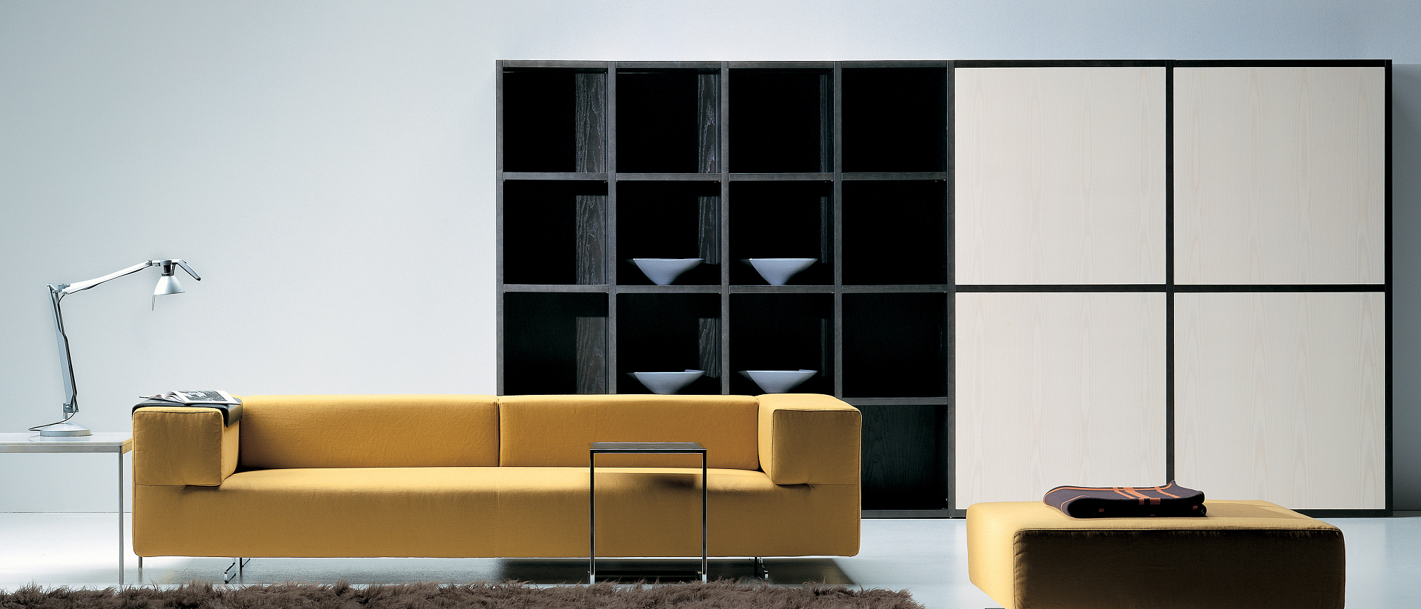 modern minimalistic style living room interior