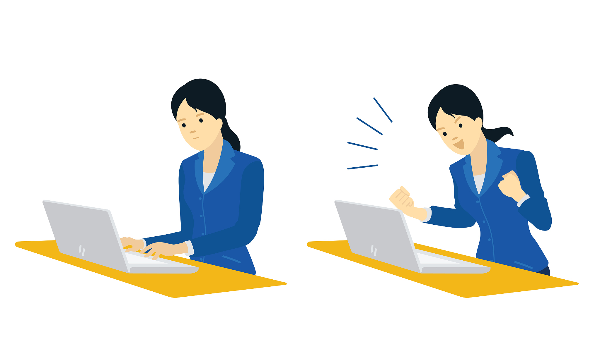 businesswoman working with laptop
