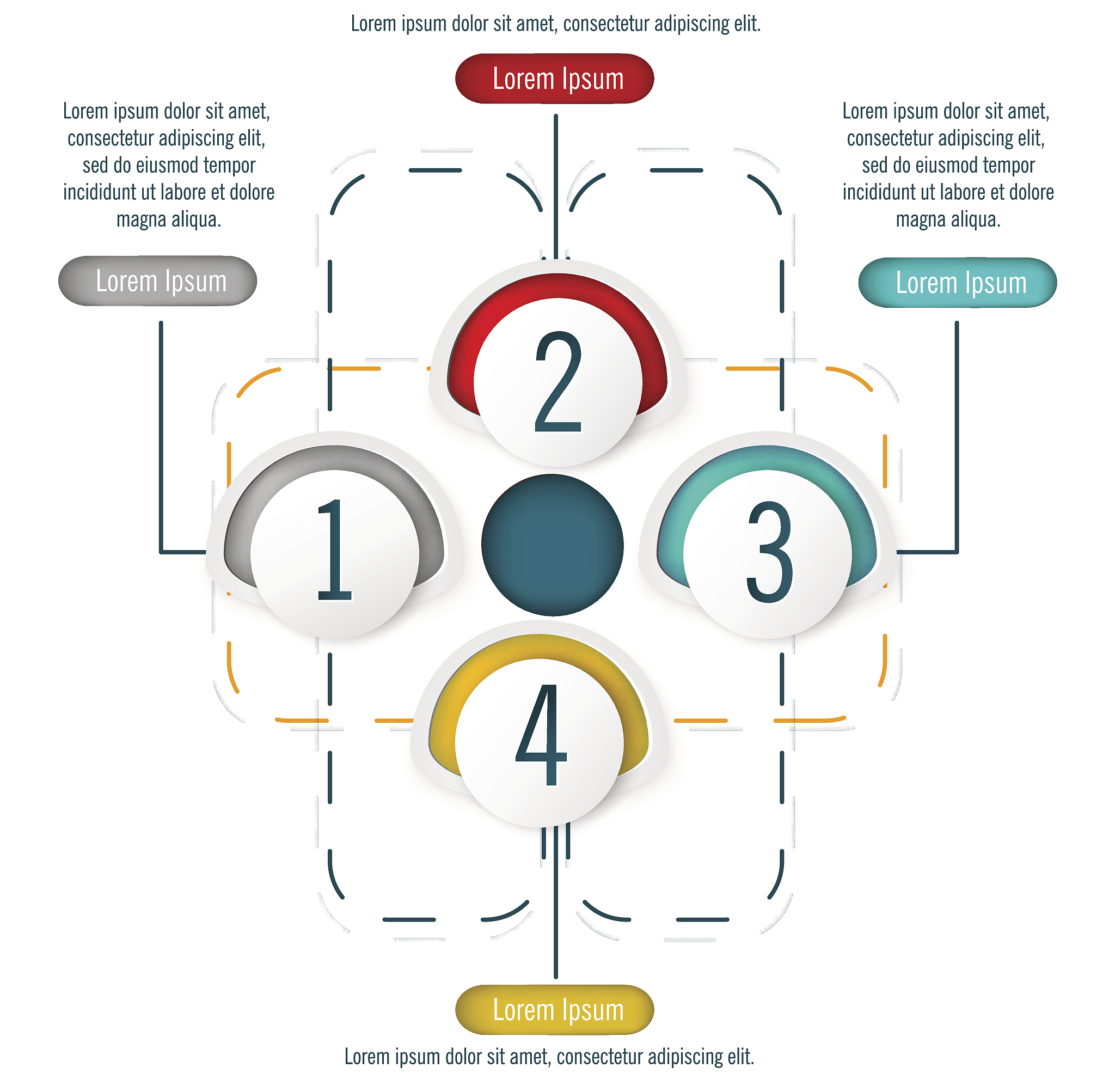 abstract infographics number options template. vector illustrati