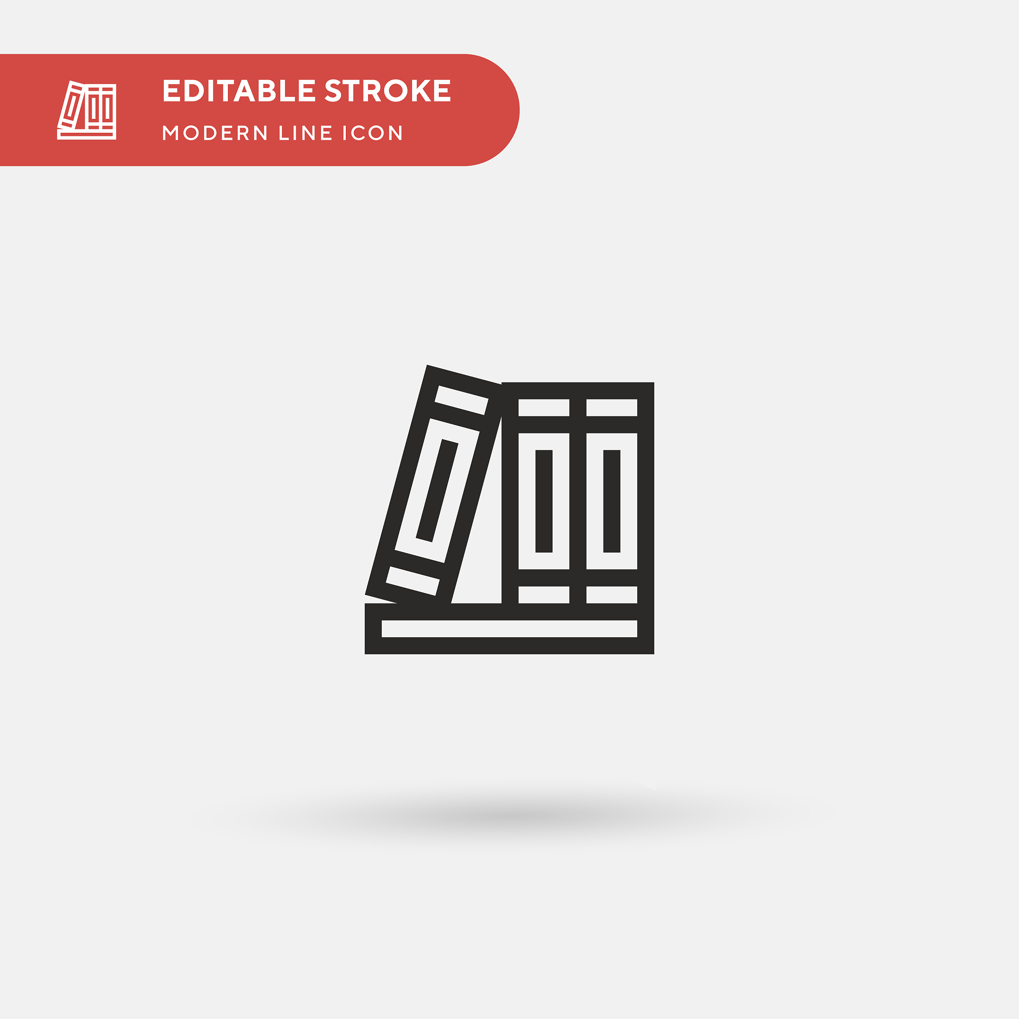 bookshelf simple icon symbol