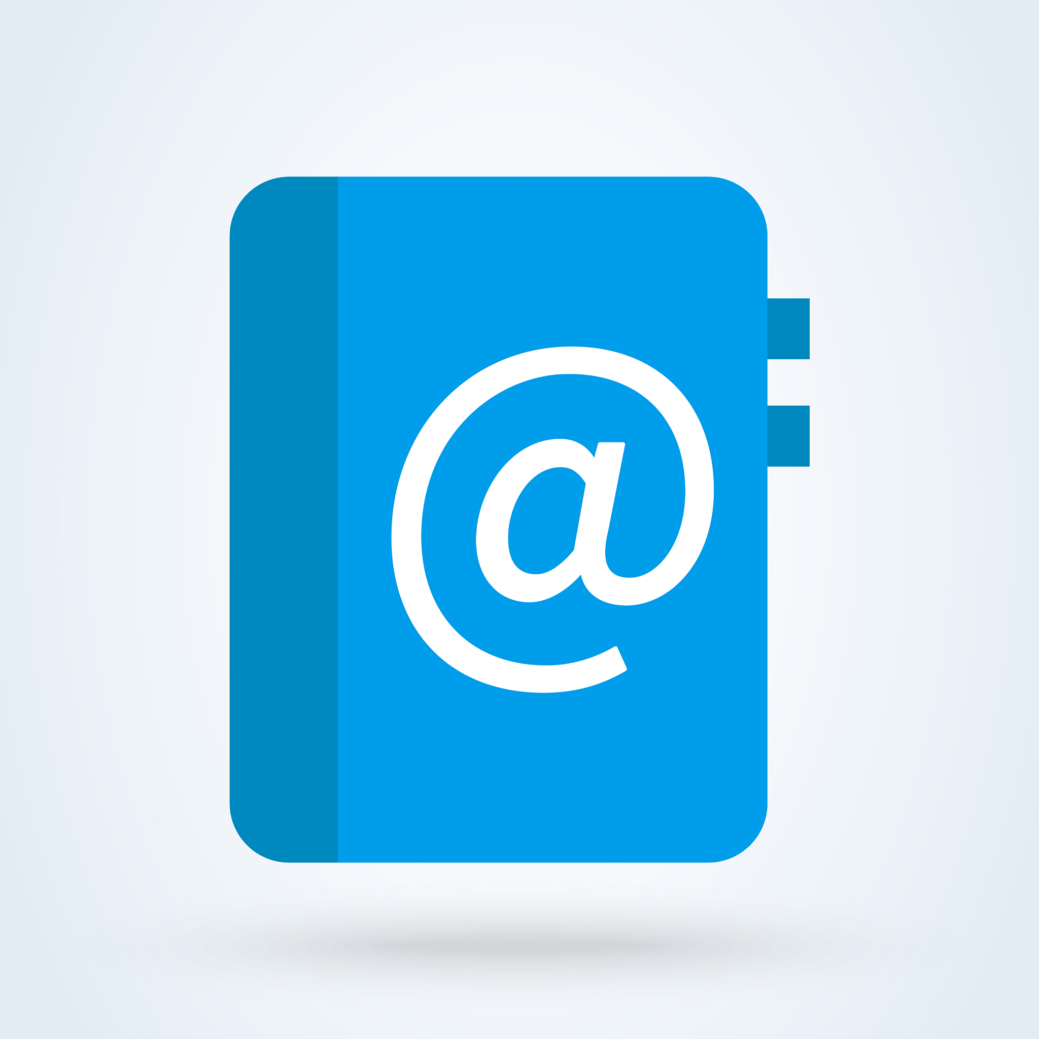 address phone book and notebook flat modern