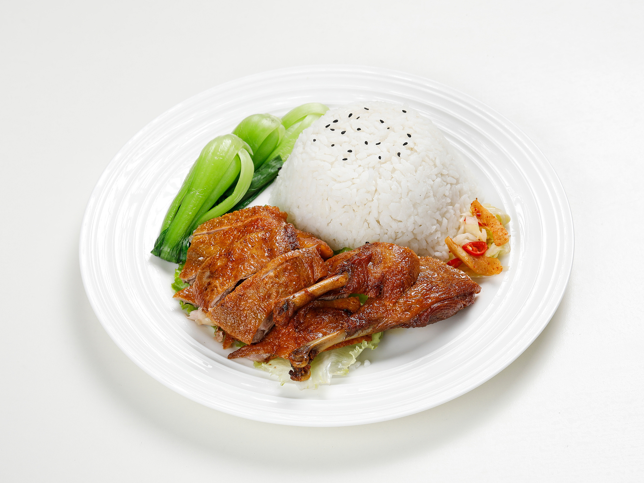 烧鸭饭鸭脖 30字好评