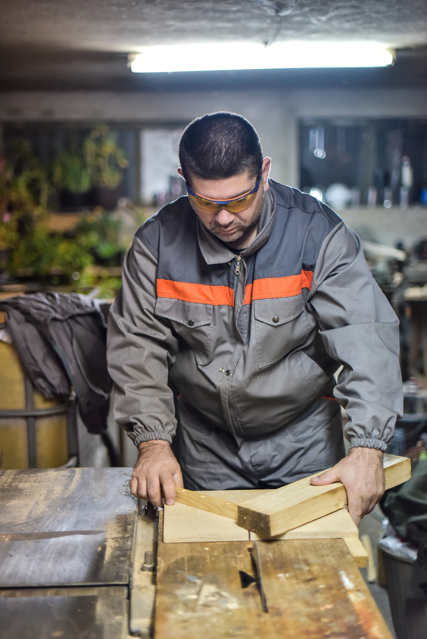 carpenter working in his workshop