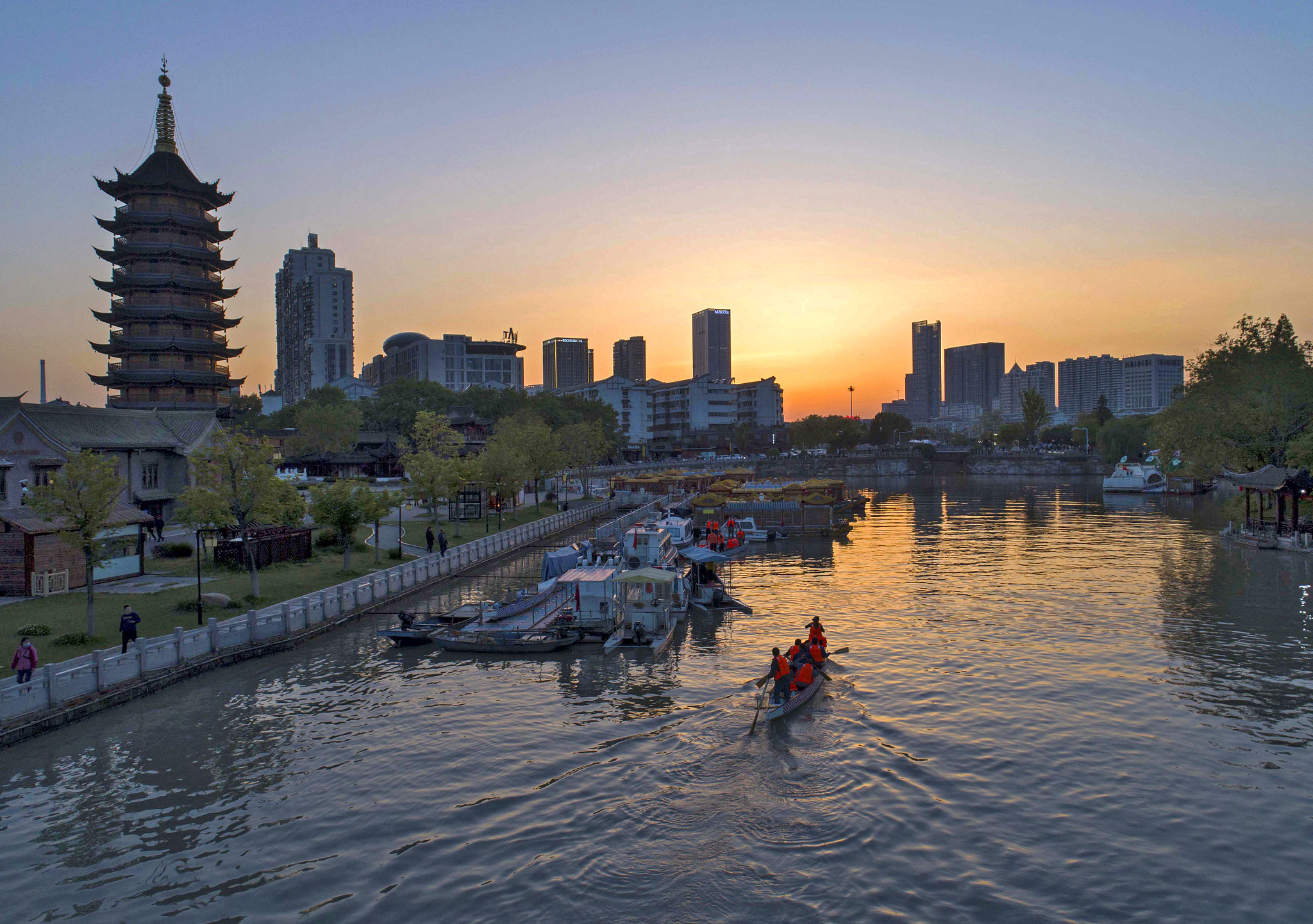 中国江苏省淮安市里运河清江浦风光