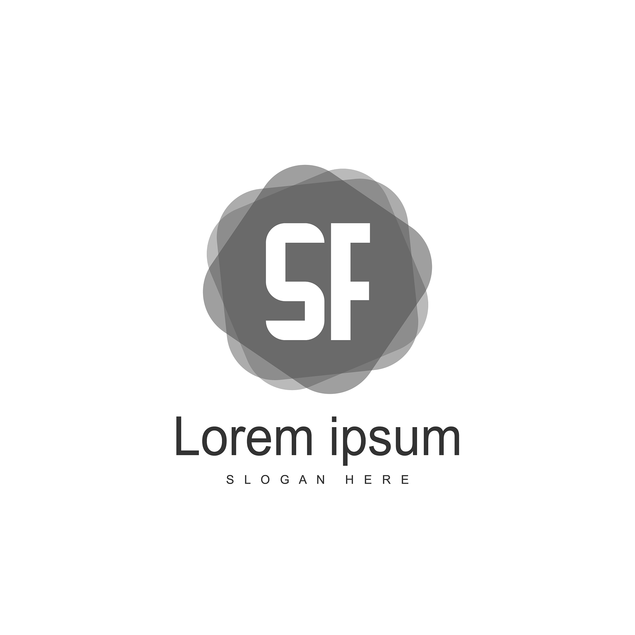 sf logo template design initial logo design