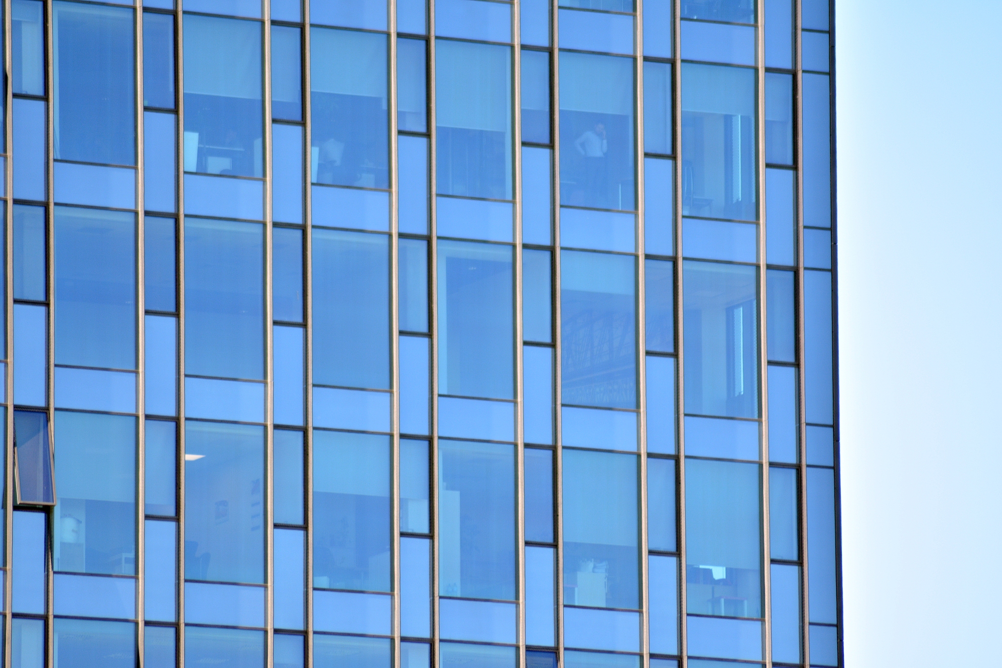 urban abstract background, detail of modern glass facade, office