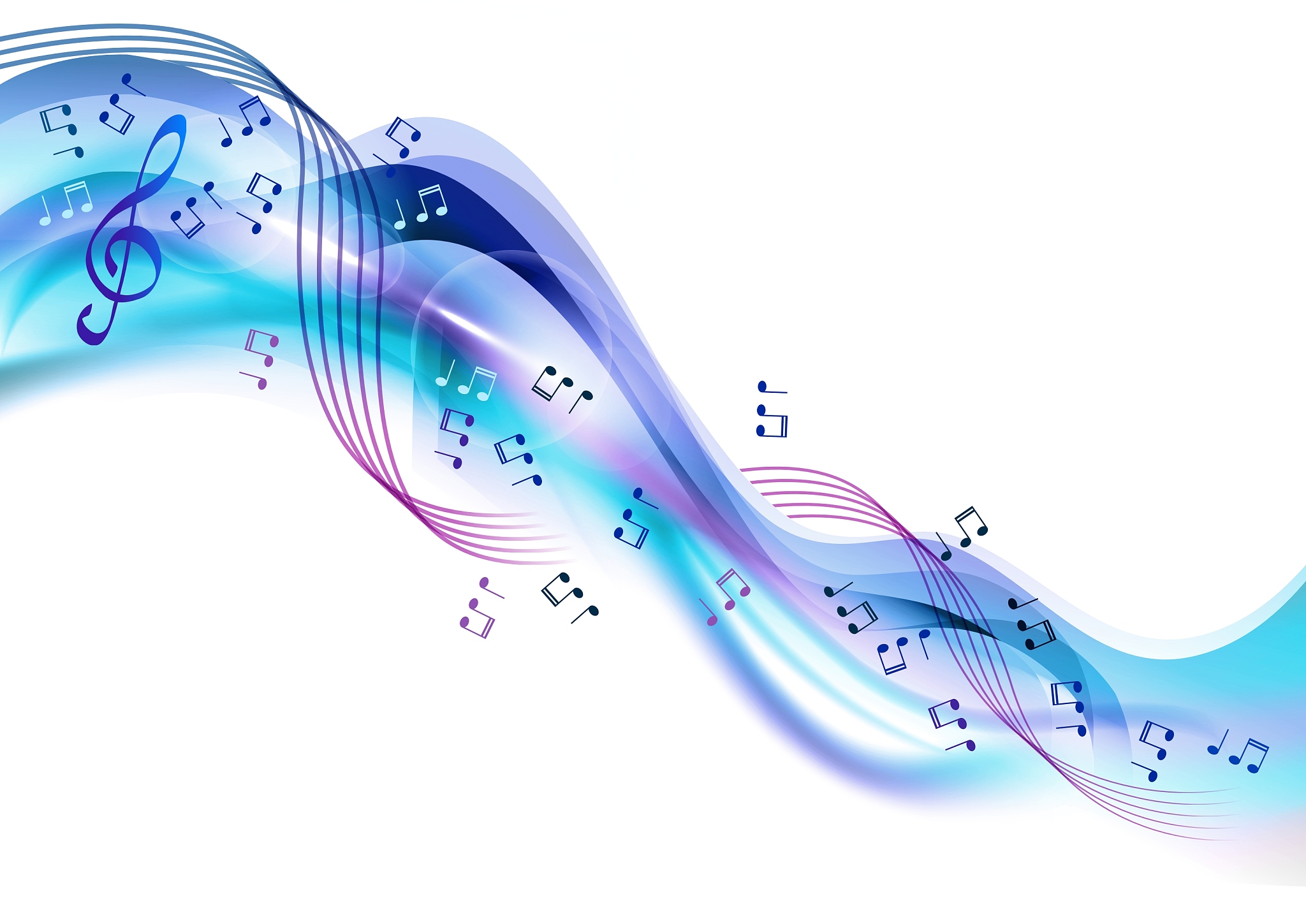 music abstract blue
