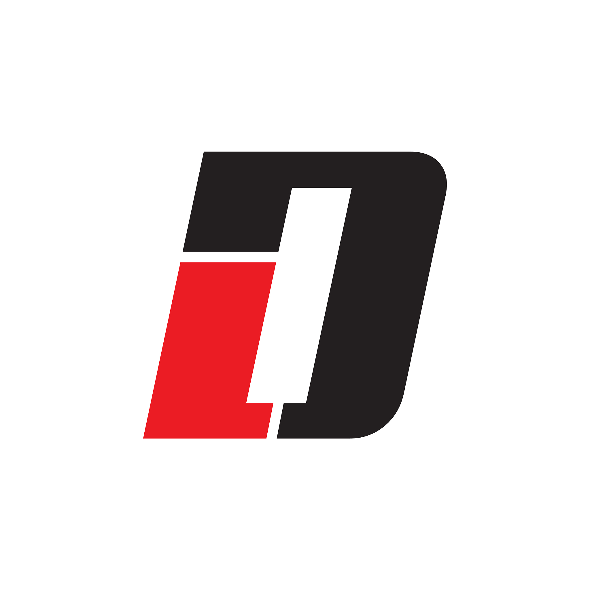 d letter initial logo design template