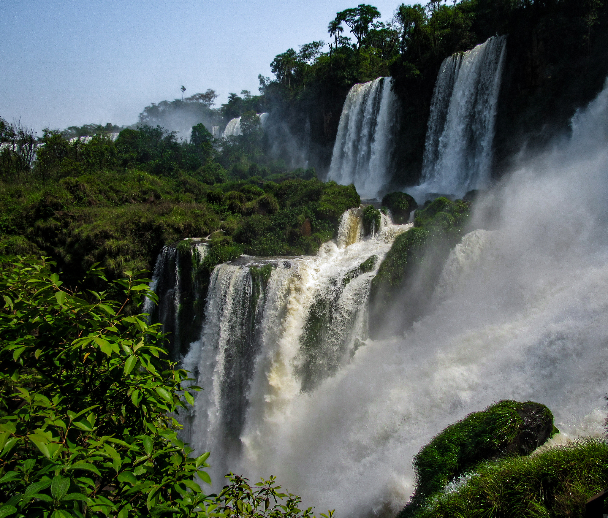 The beautiful Iguazu Falls located on the border of Brazil and Argentina